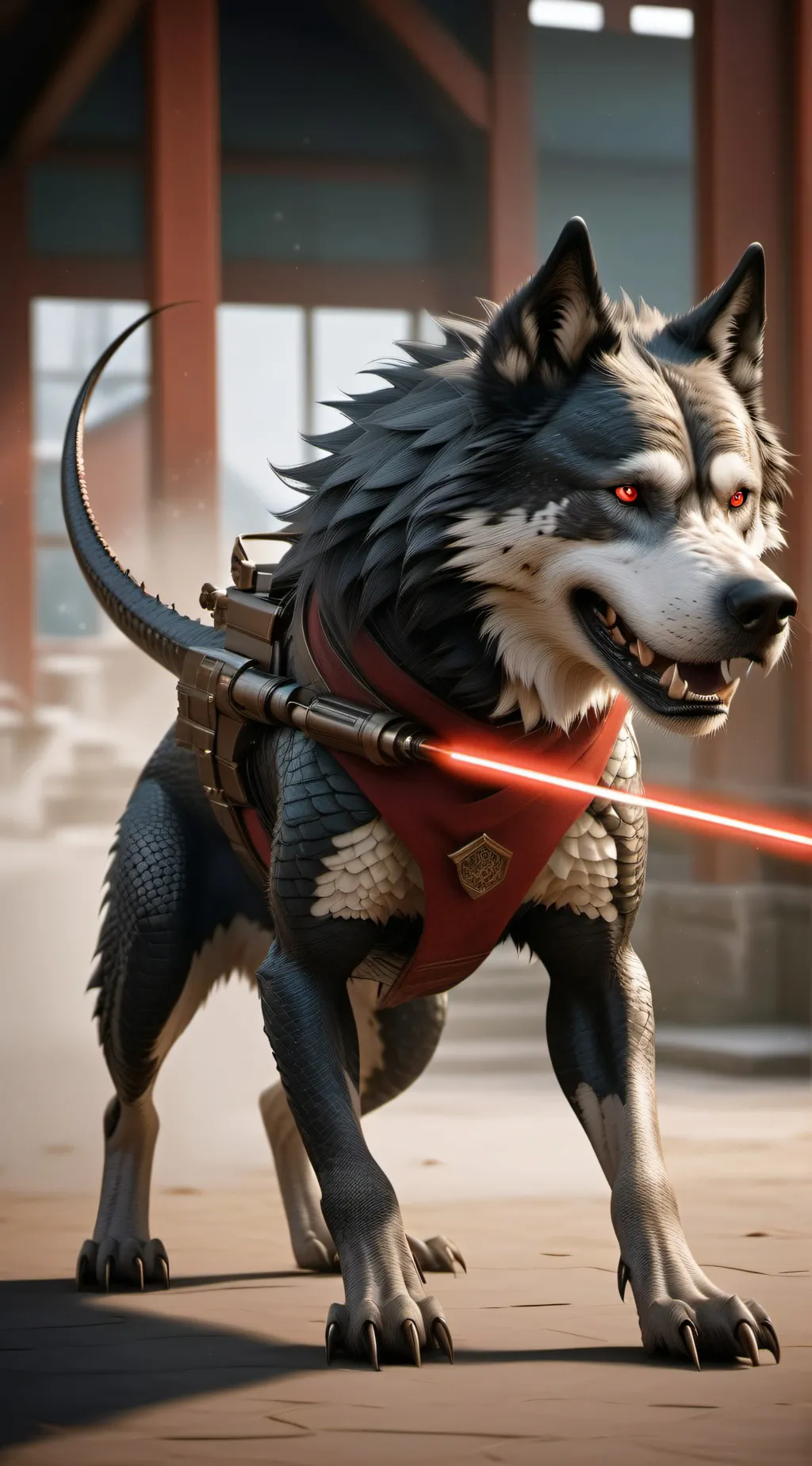ai character: Dragon dog background