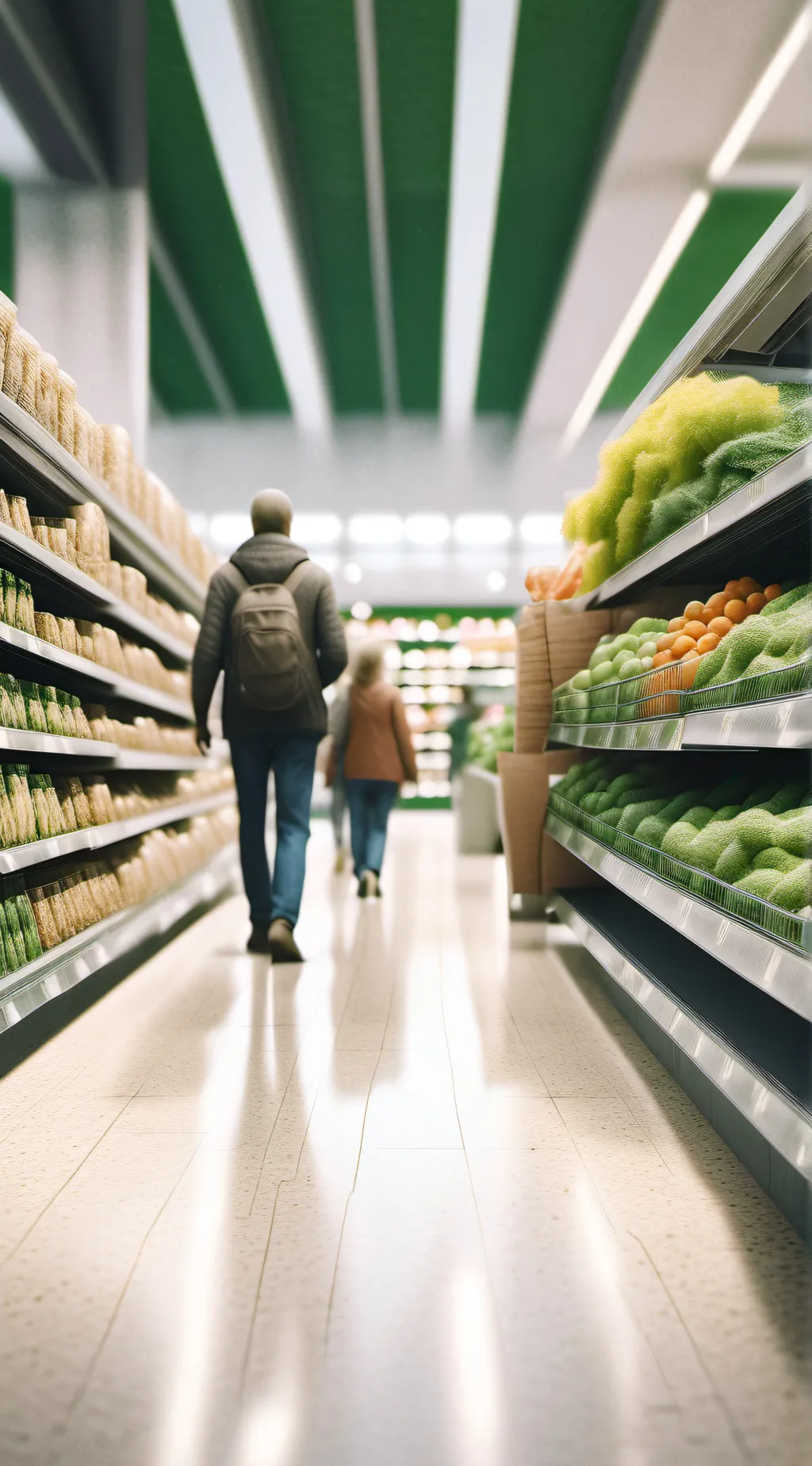 ai character: Supermarket background