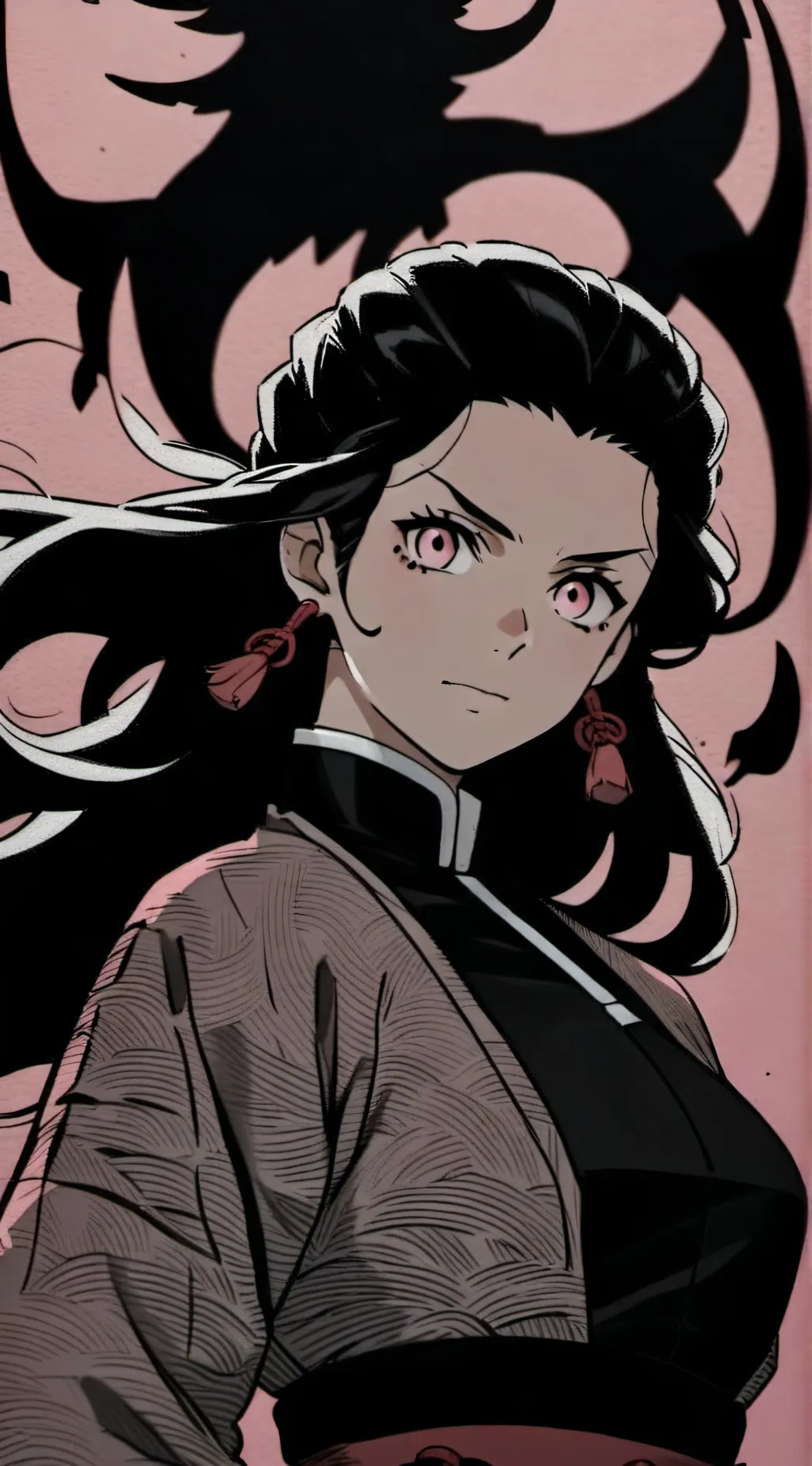 ai character: Nezuko but swaped  background