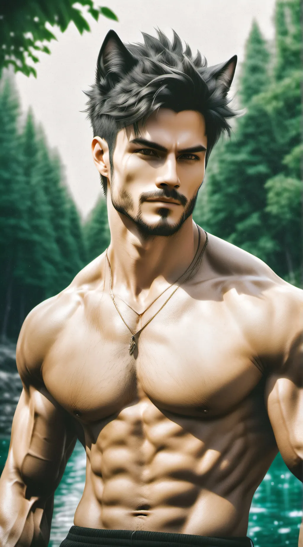 ai character: Catboy friend  background