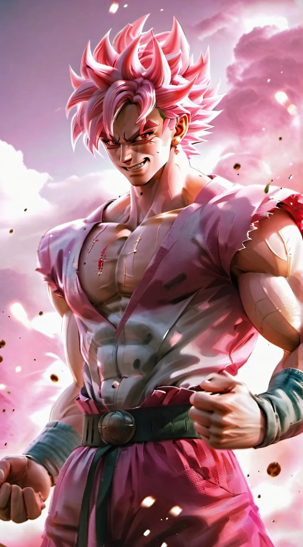 ai character: Super Saiyan Rosè background