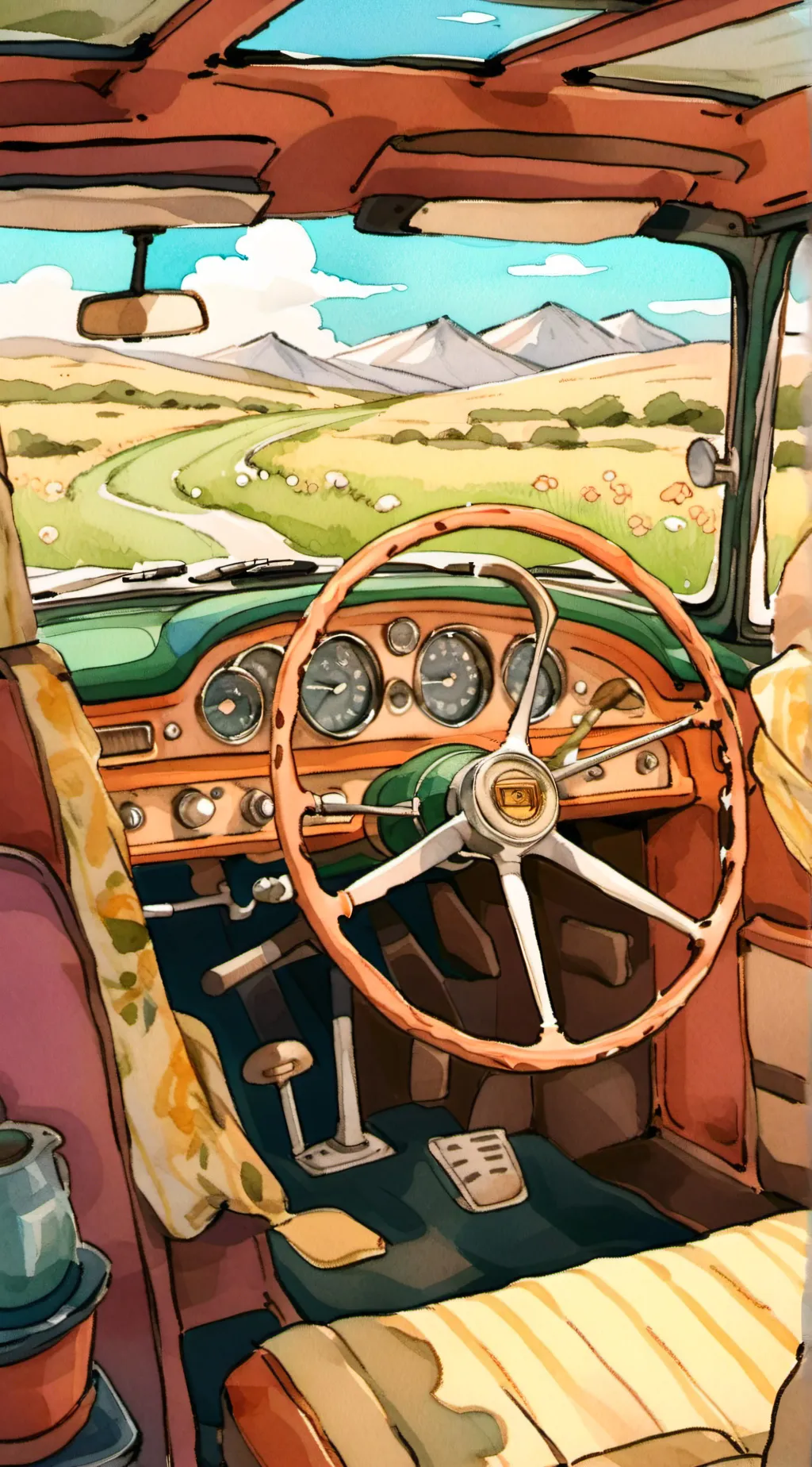 ai character: 💛✨Road Trip🦁❤ background