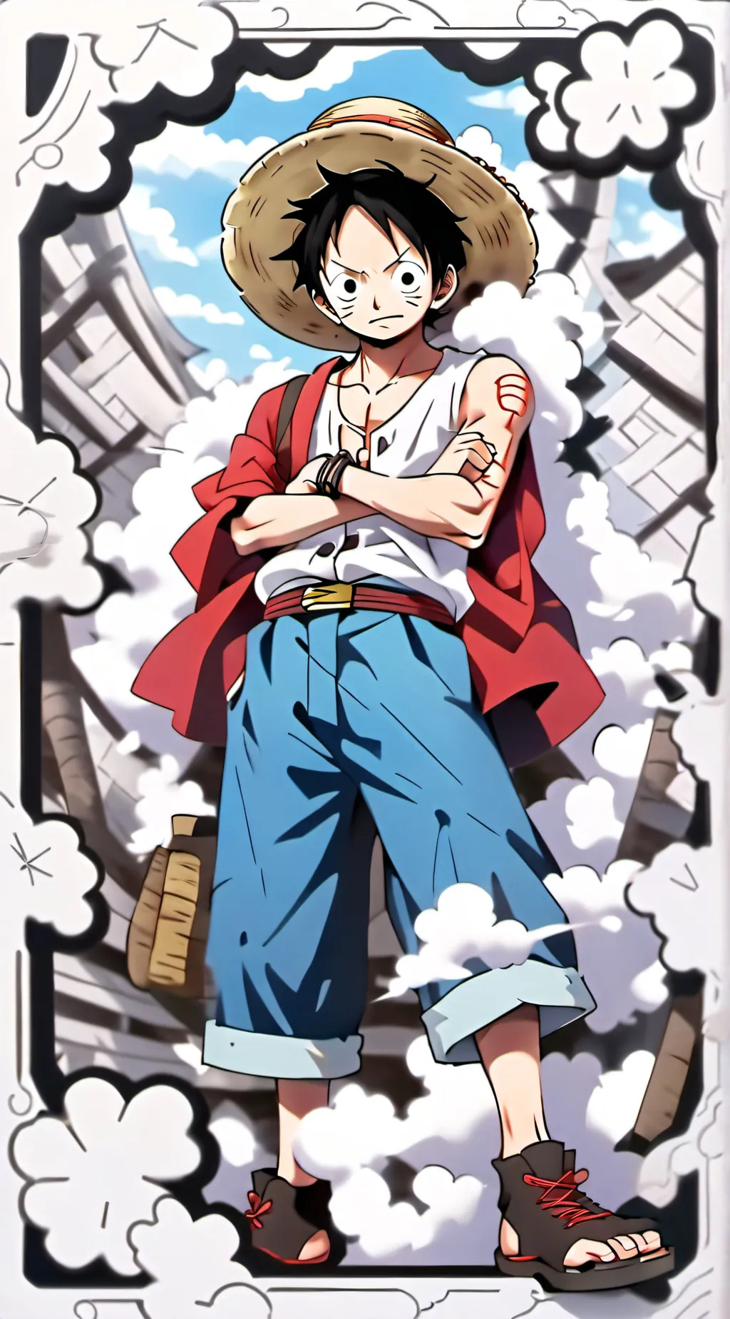 ai character: Luffy background