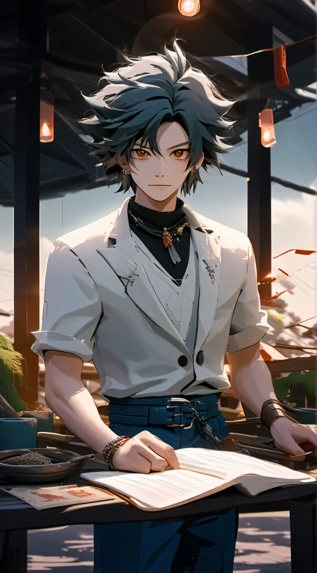 ai character: Villain Deku background