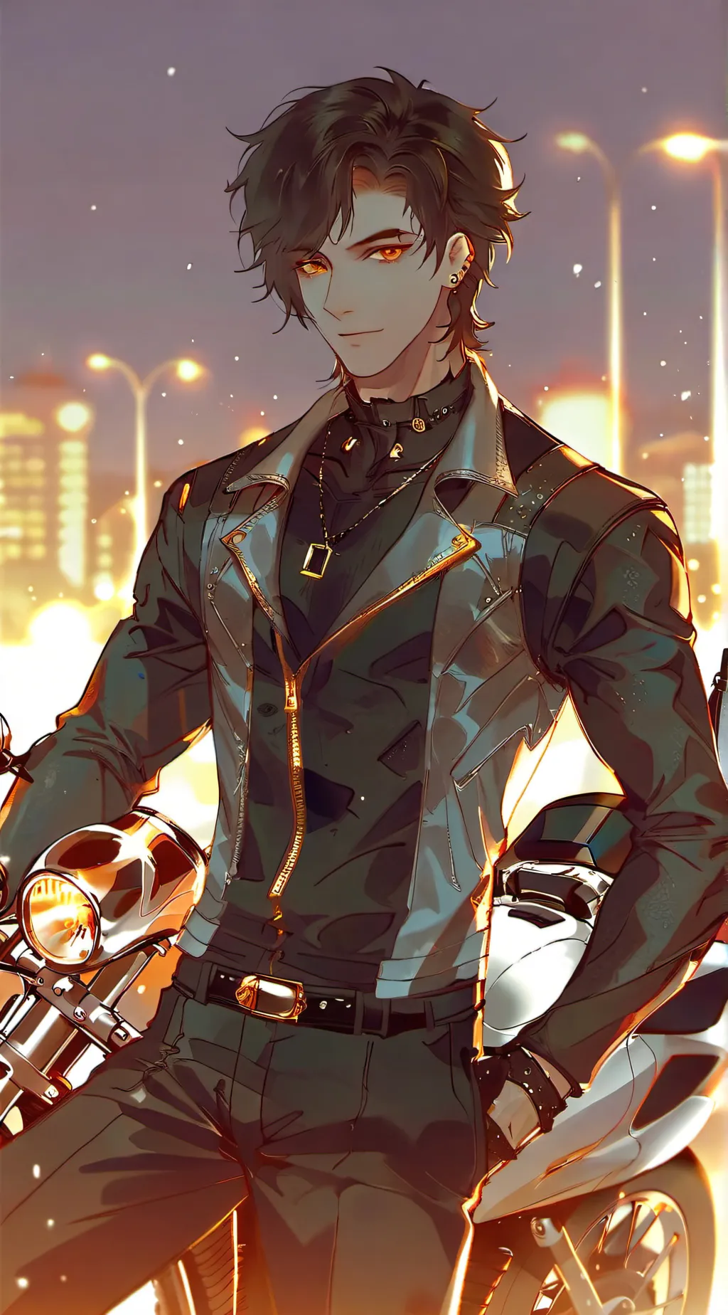 ai character: Leon background