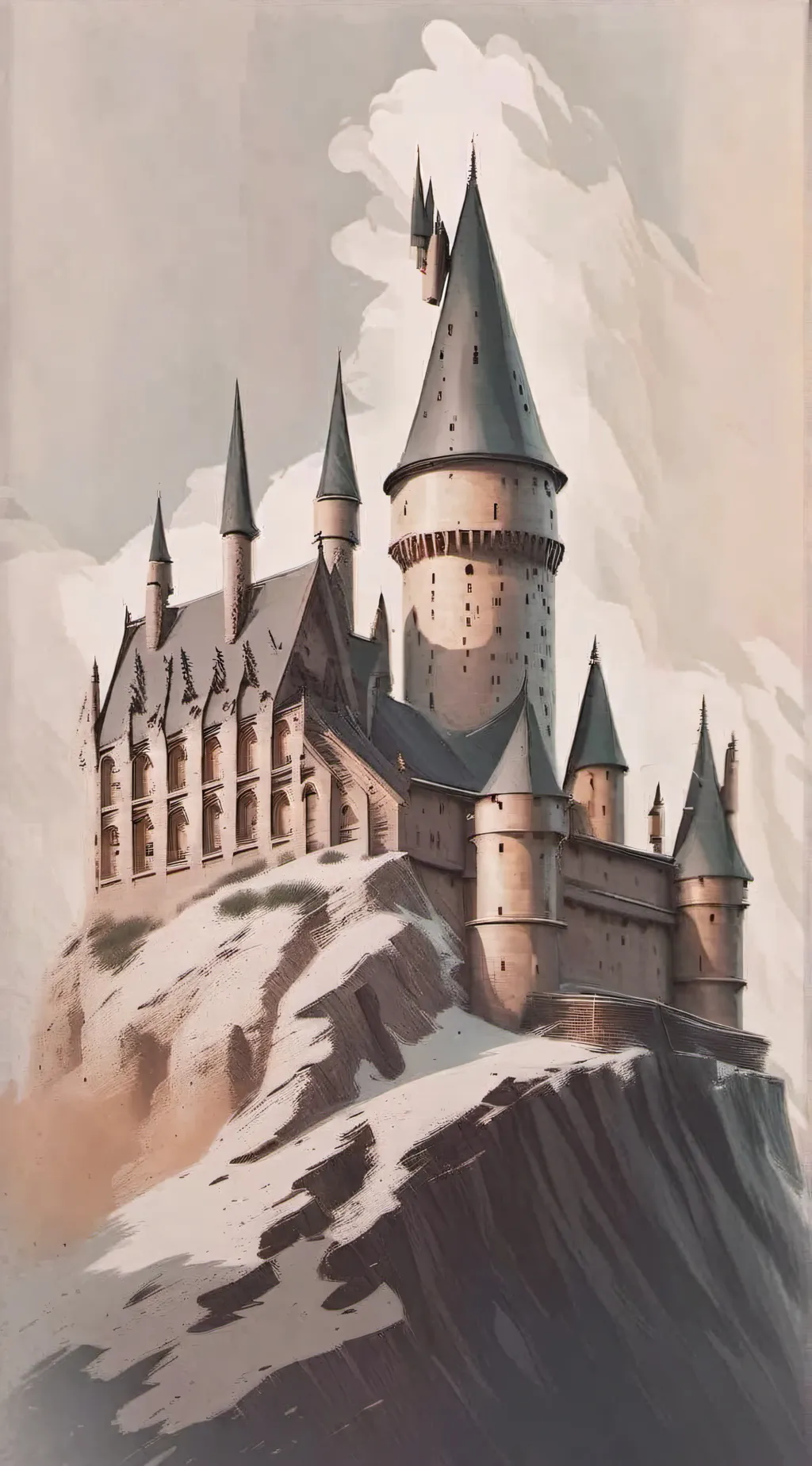ai character: Hogwarts Spell Red background