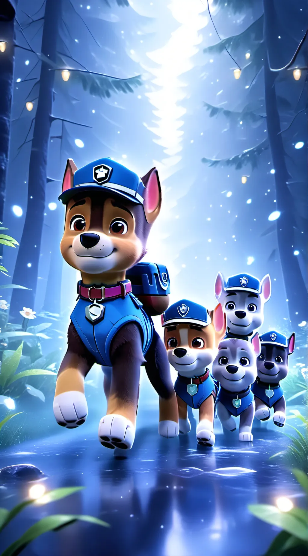 ai character: paw Patrol  background