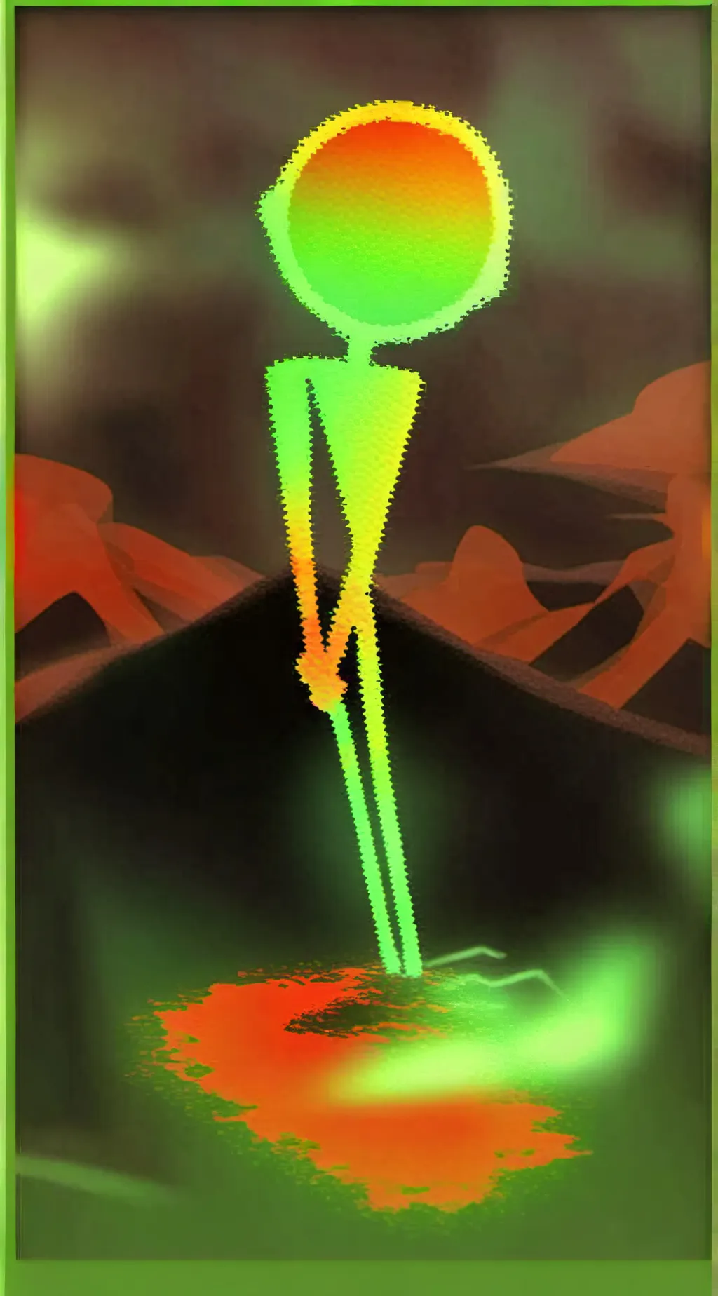 ai character: Orange Alan Becker background