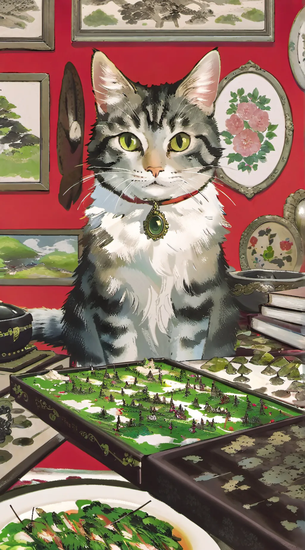 ai character: cat background
