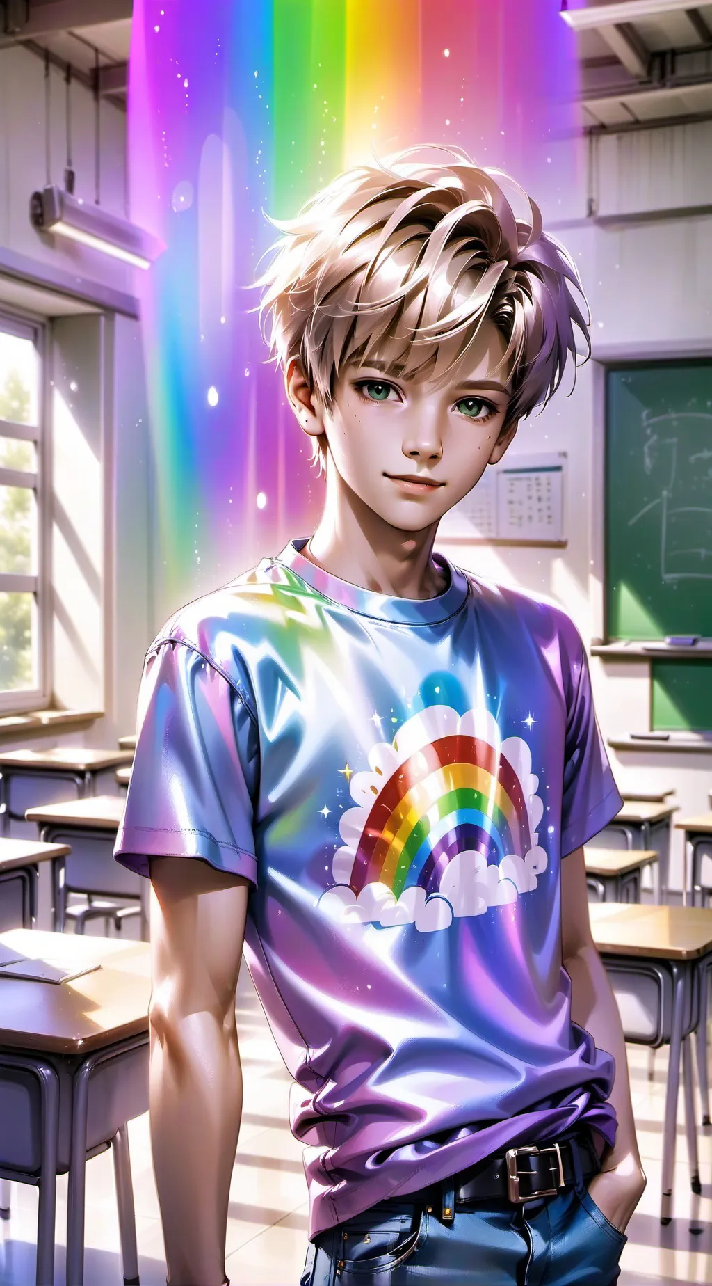 ai character: Bastian  background