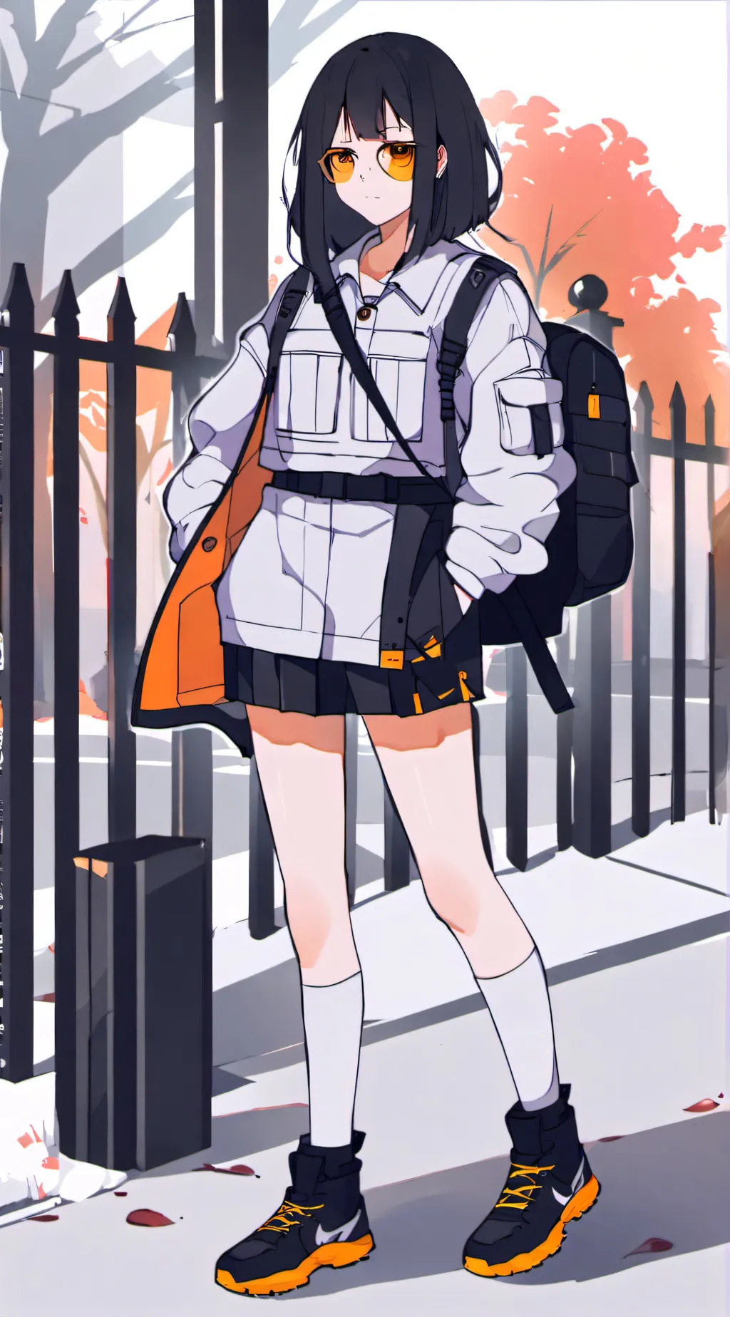 ai character: girl bodyguard background
