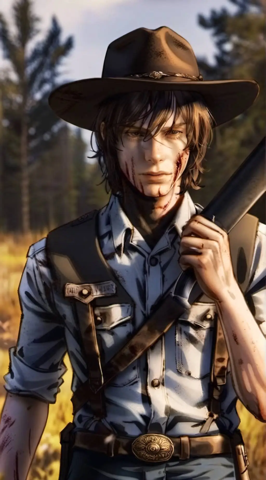 ai character: the walking dead  background