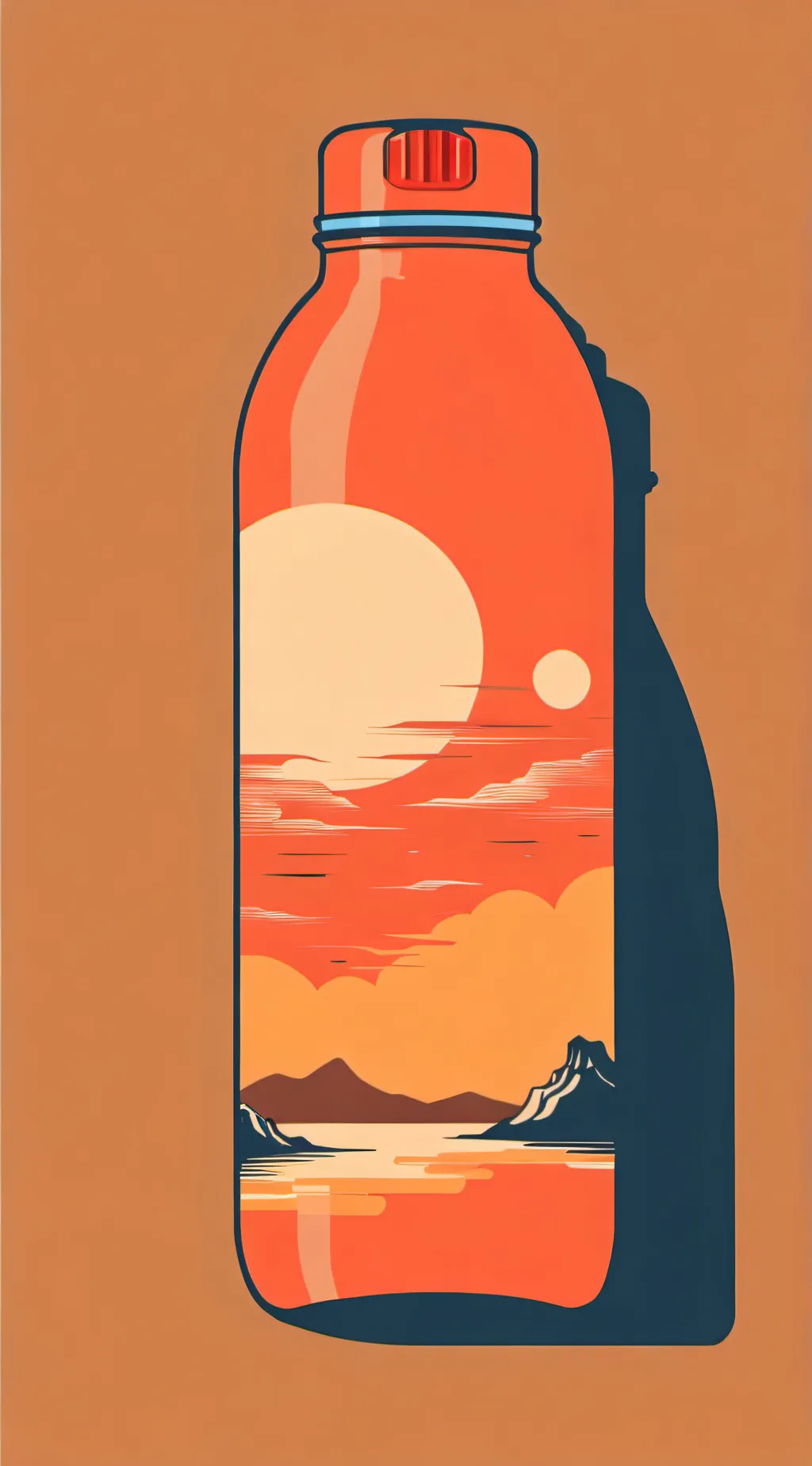 ai character: Bottle water  background