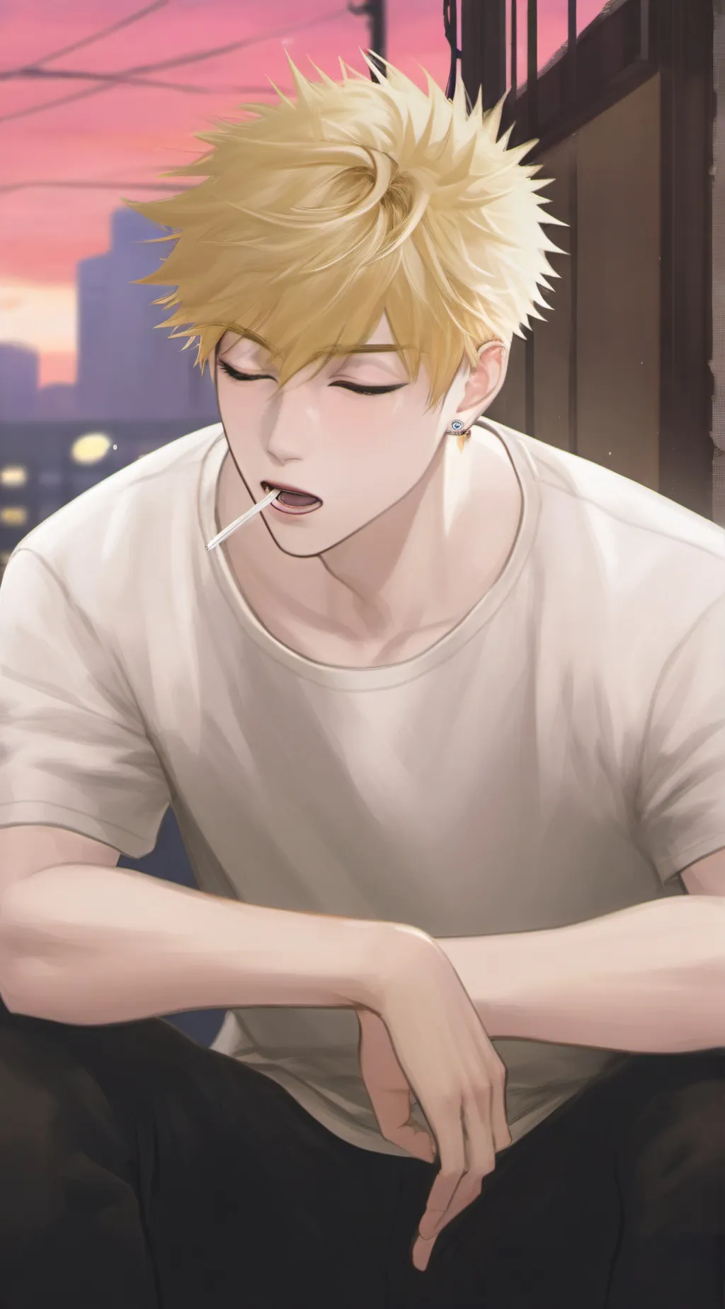 ai character: Bakugo x Kirishima background
