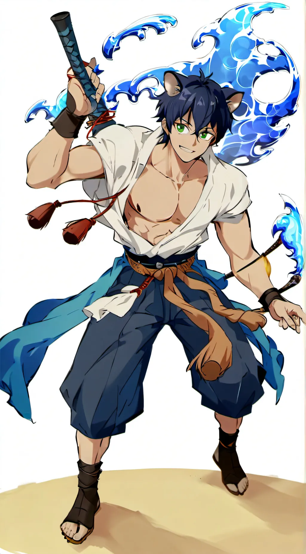 ai character: Inosuke Hashibira  background