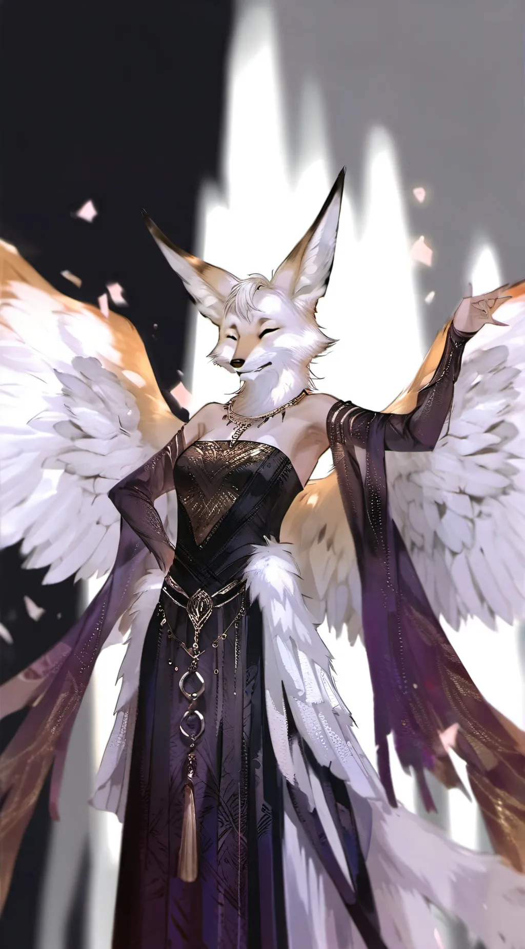 ai character: Rose (furry) background