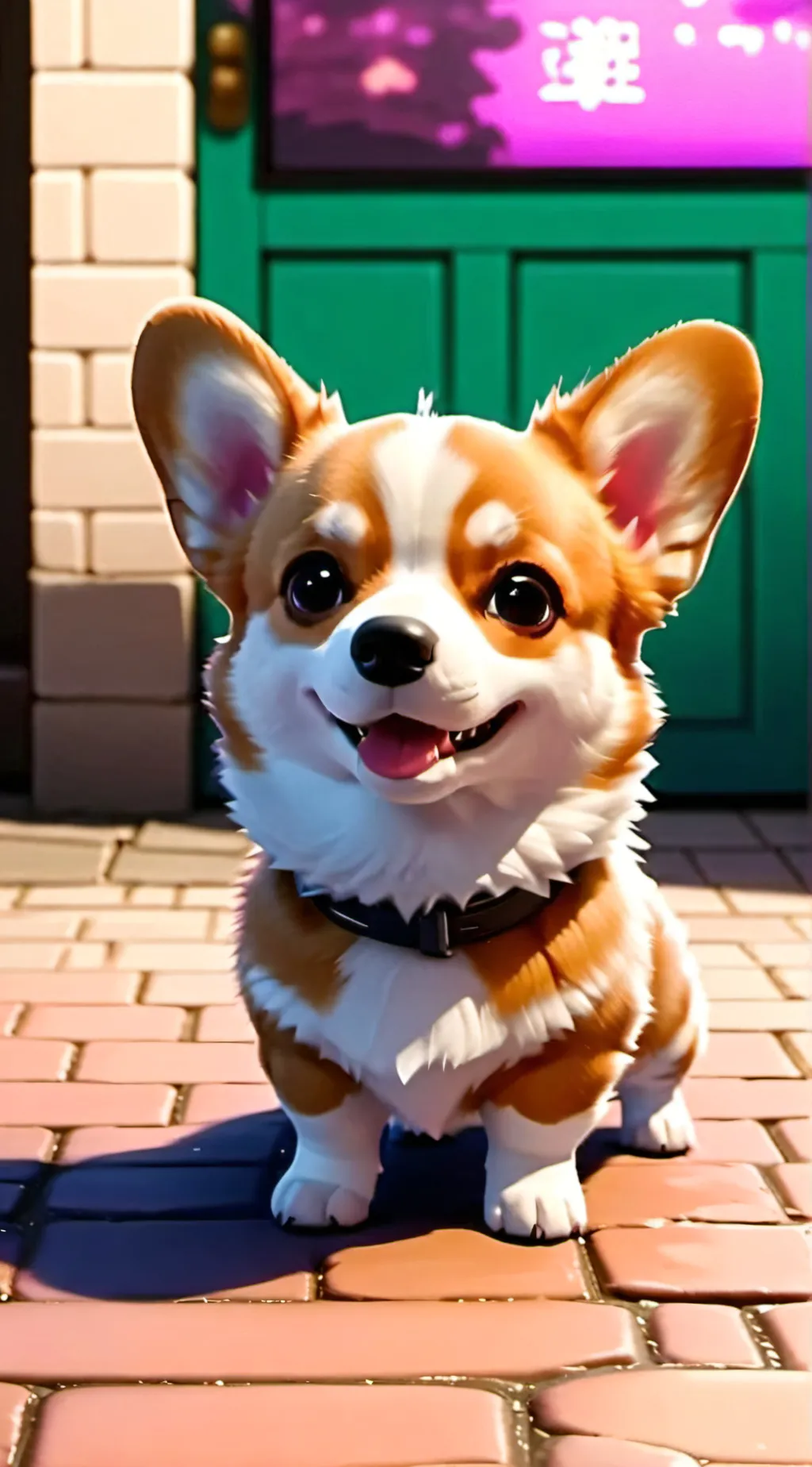 ai character: Parker the corgi background
