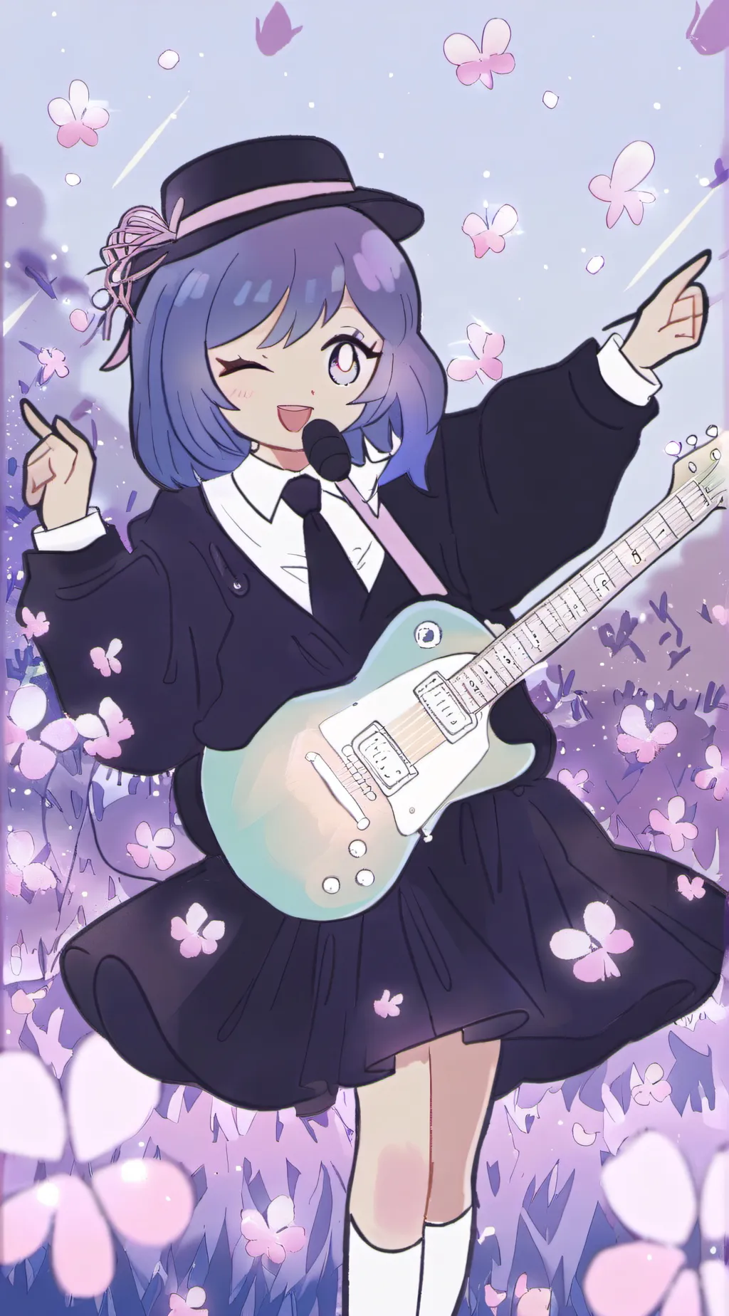 ai character: Singer  background