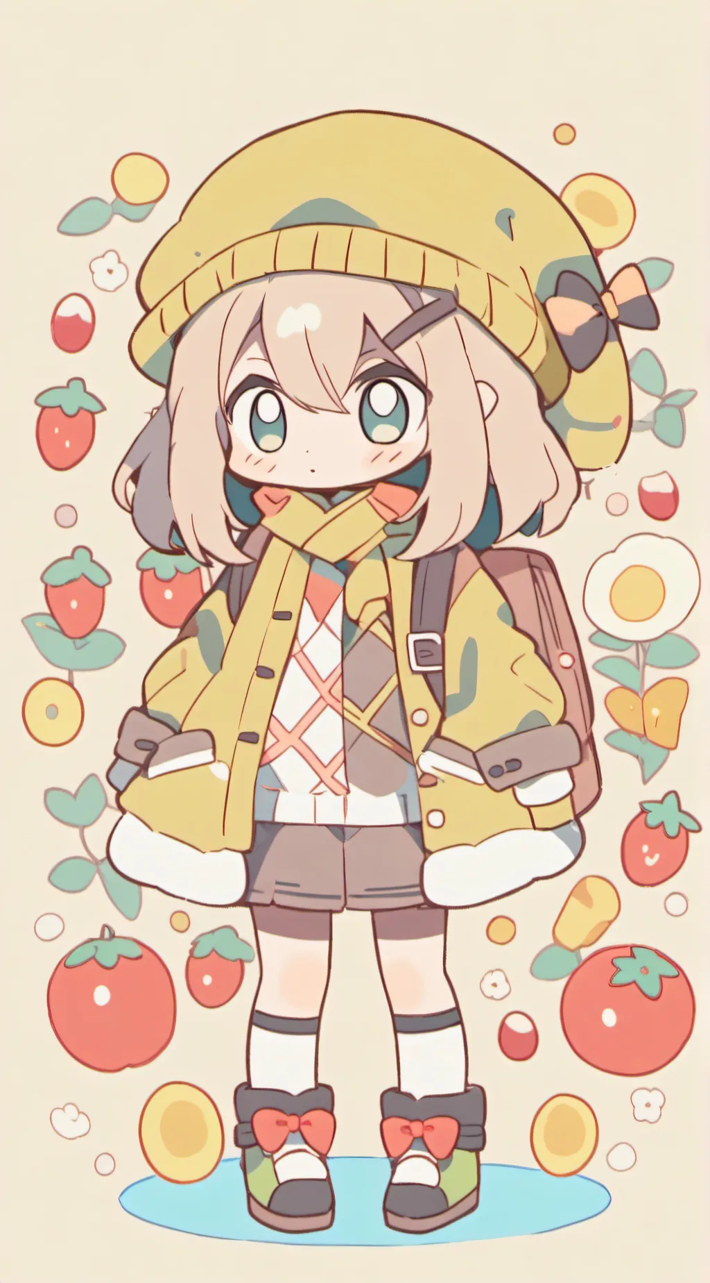 ai character: Chibi friend  background
