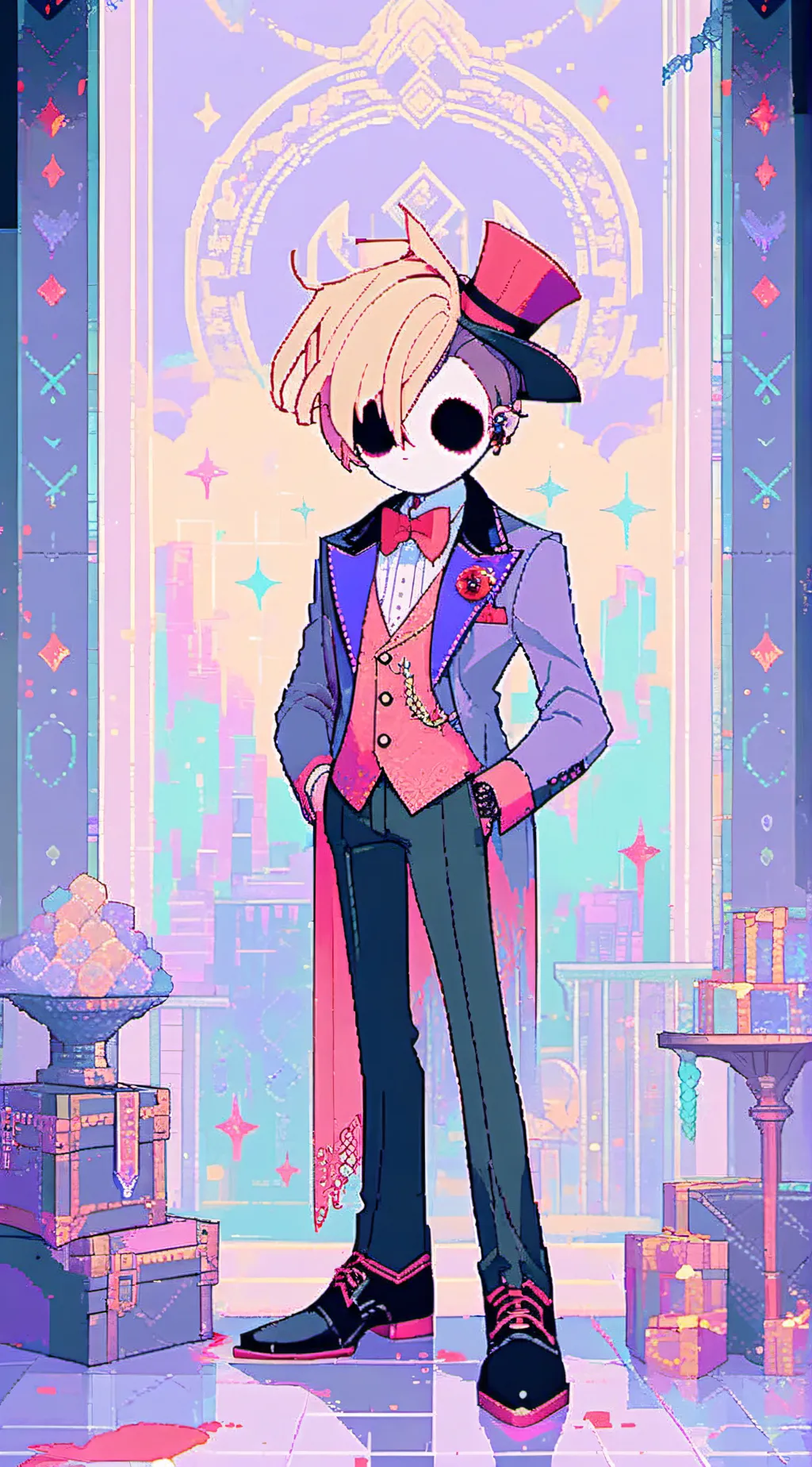 ai character: sad alastor  background