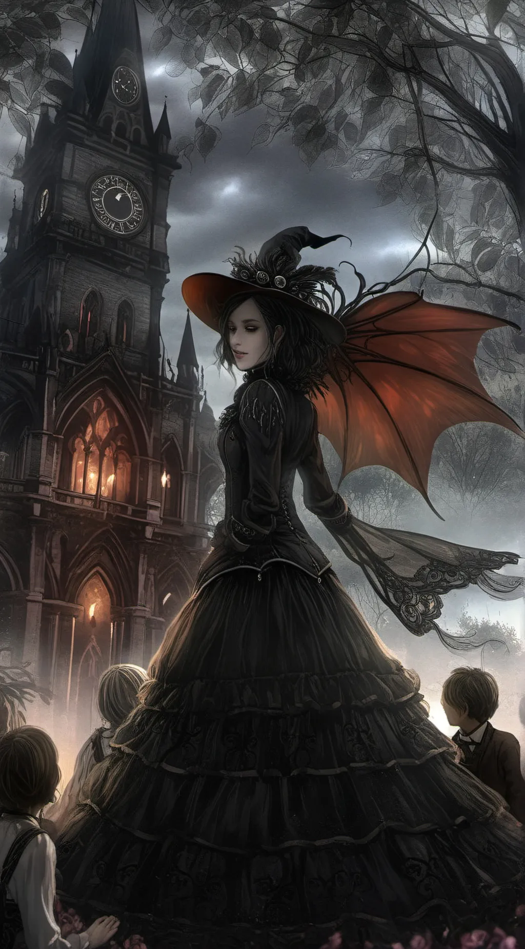 ai character: sbg Halloween background