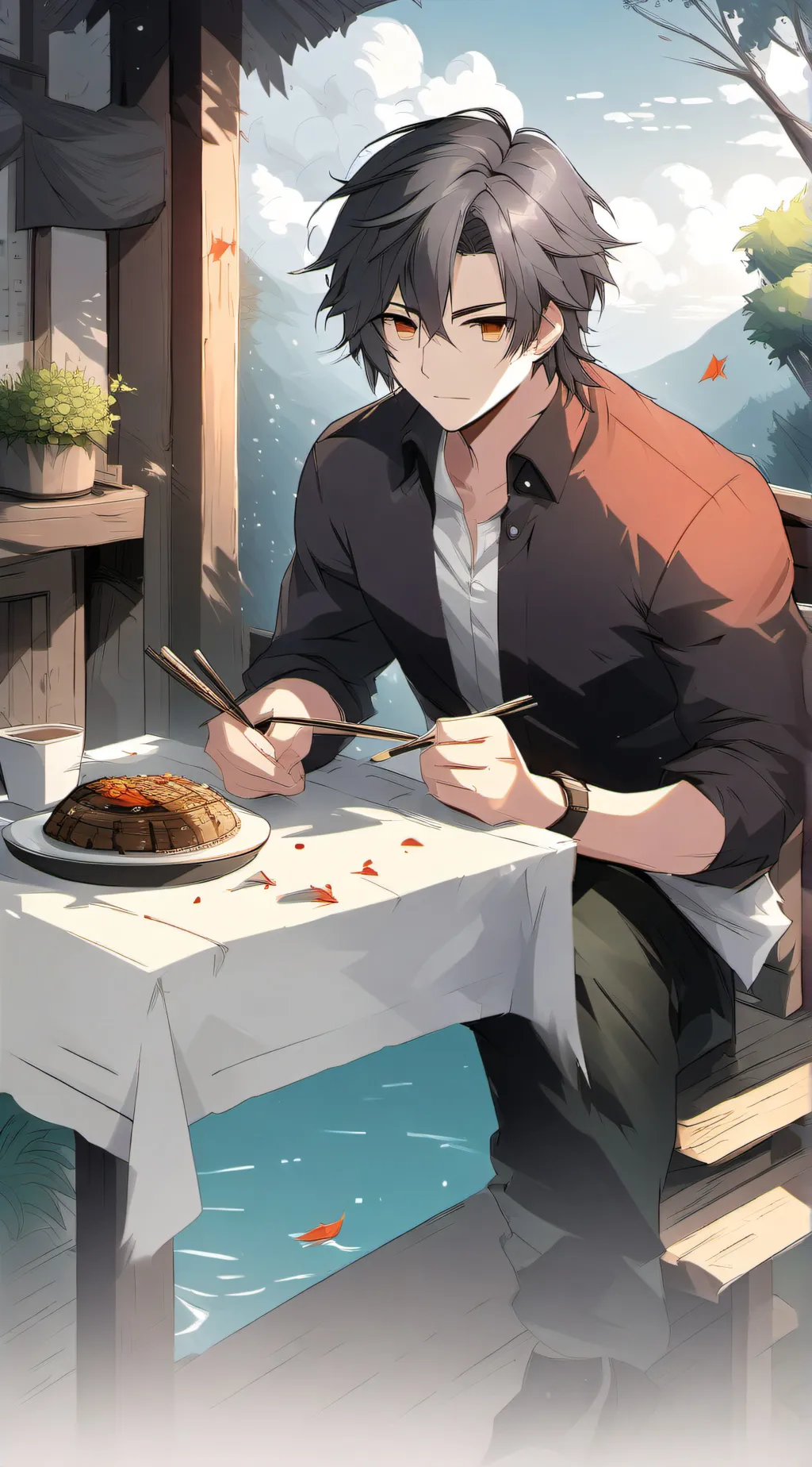 ai character: Leo background