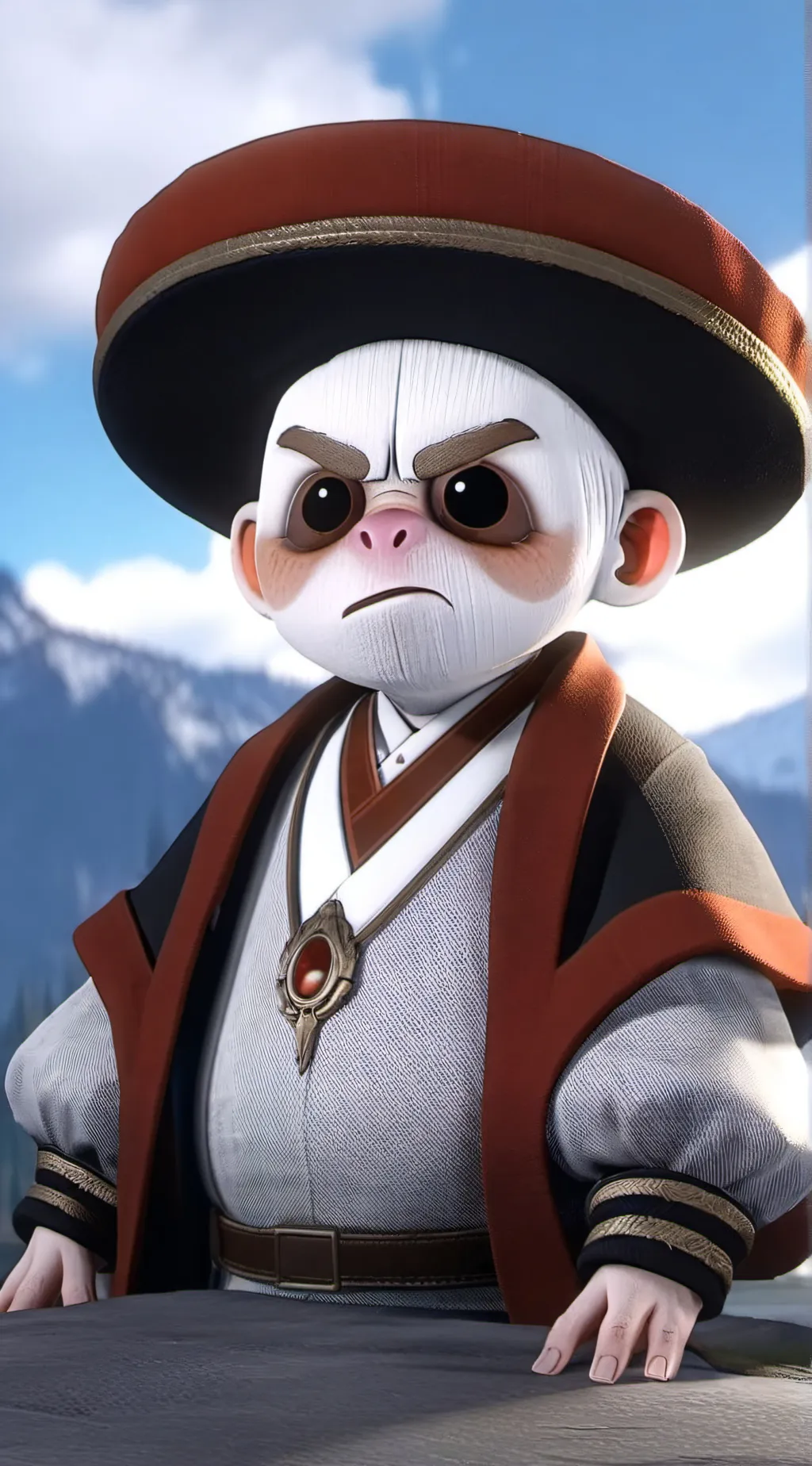 ai character: ￼ Shrimpo background