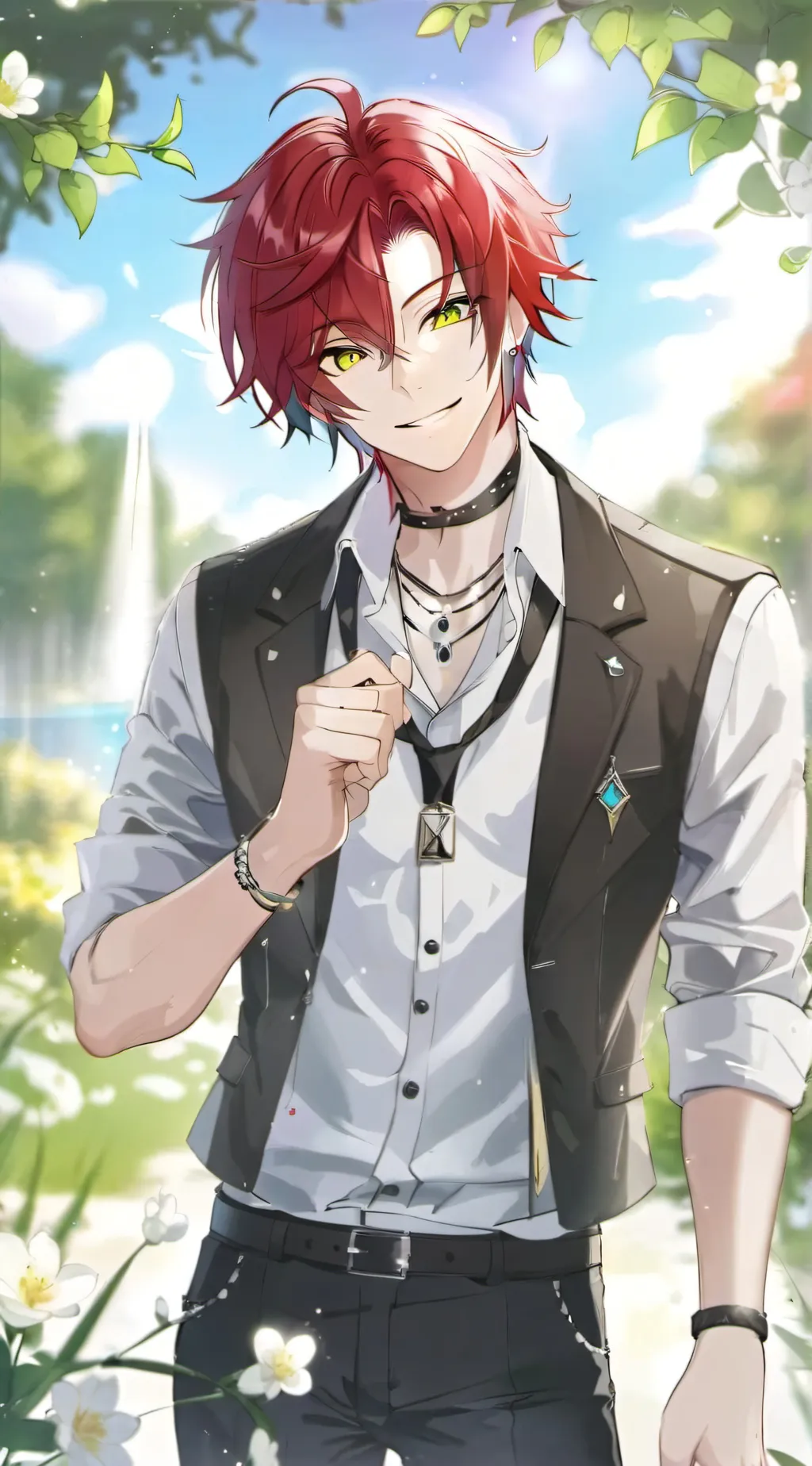 ai character: Eiji Kirishima  background