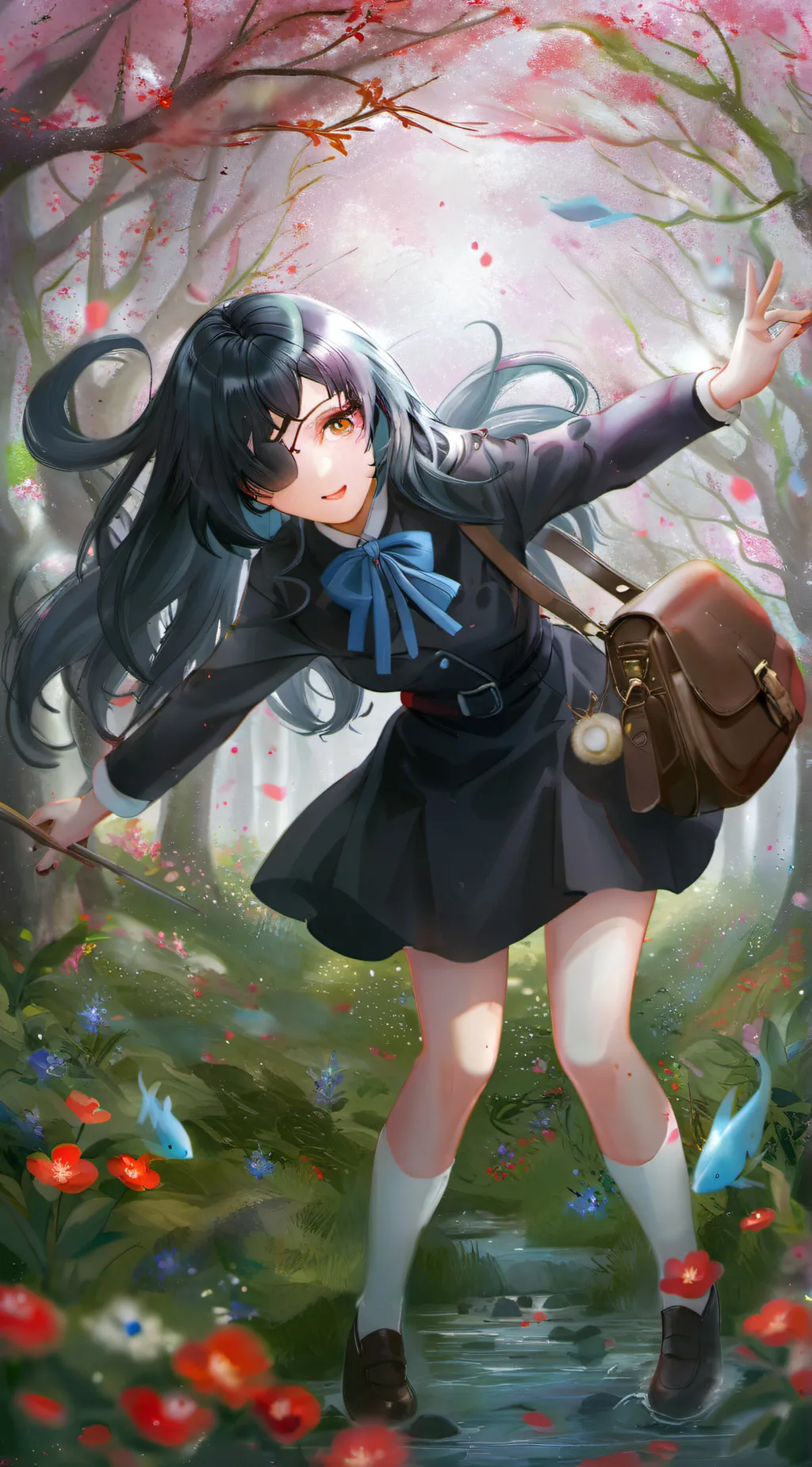 ai character: miss circle background
