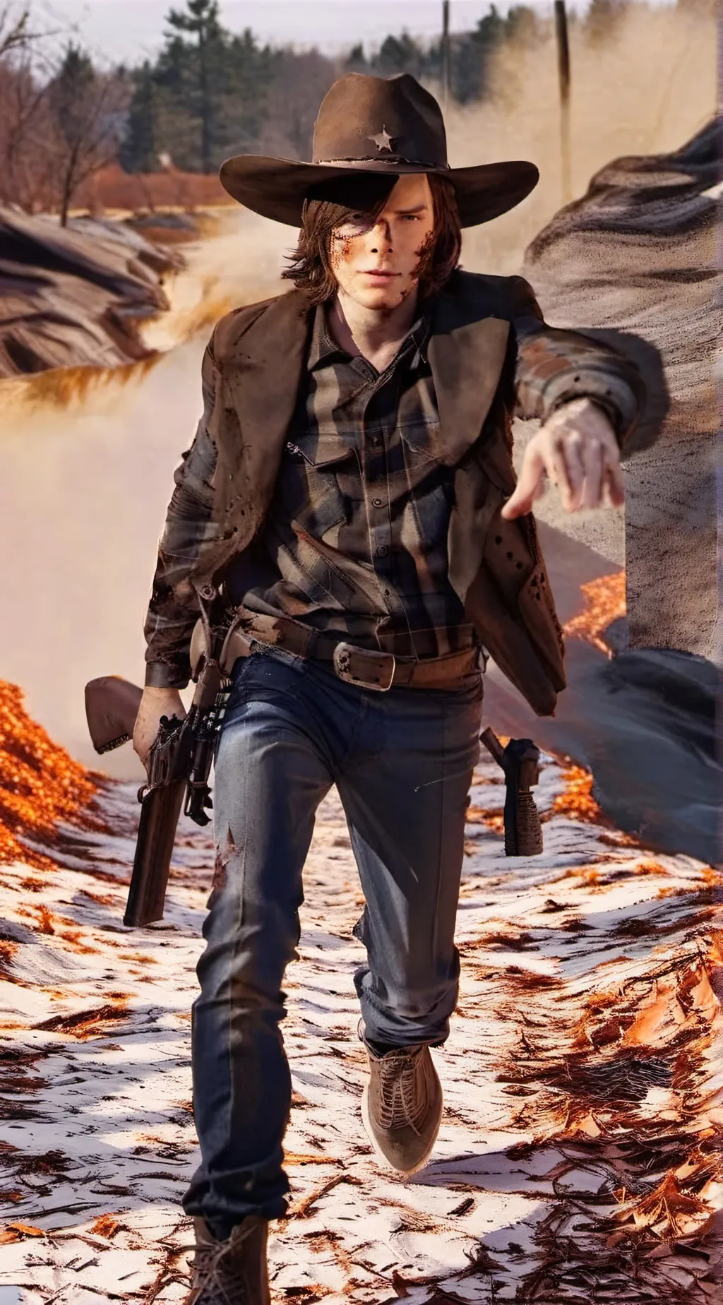 ai character: the walking dead  background