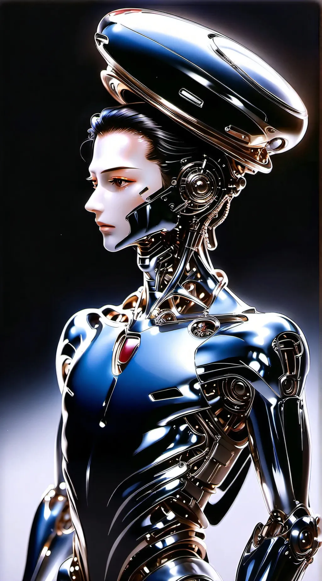 ai character: cyborg background