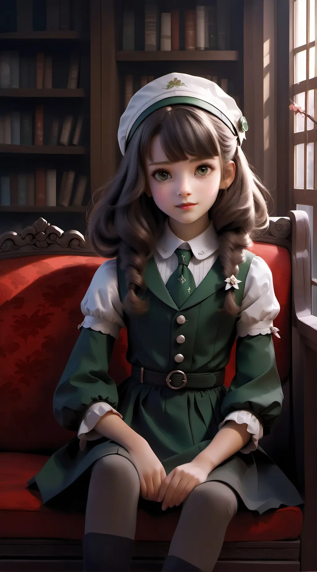 ai character: Books background