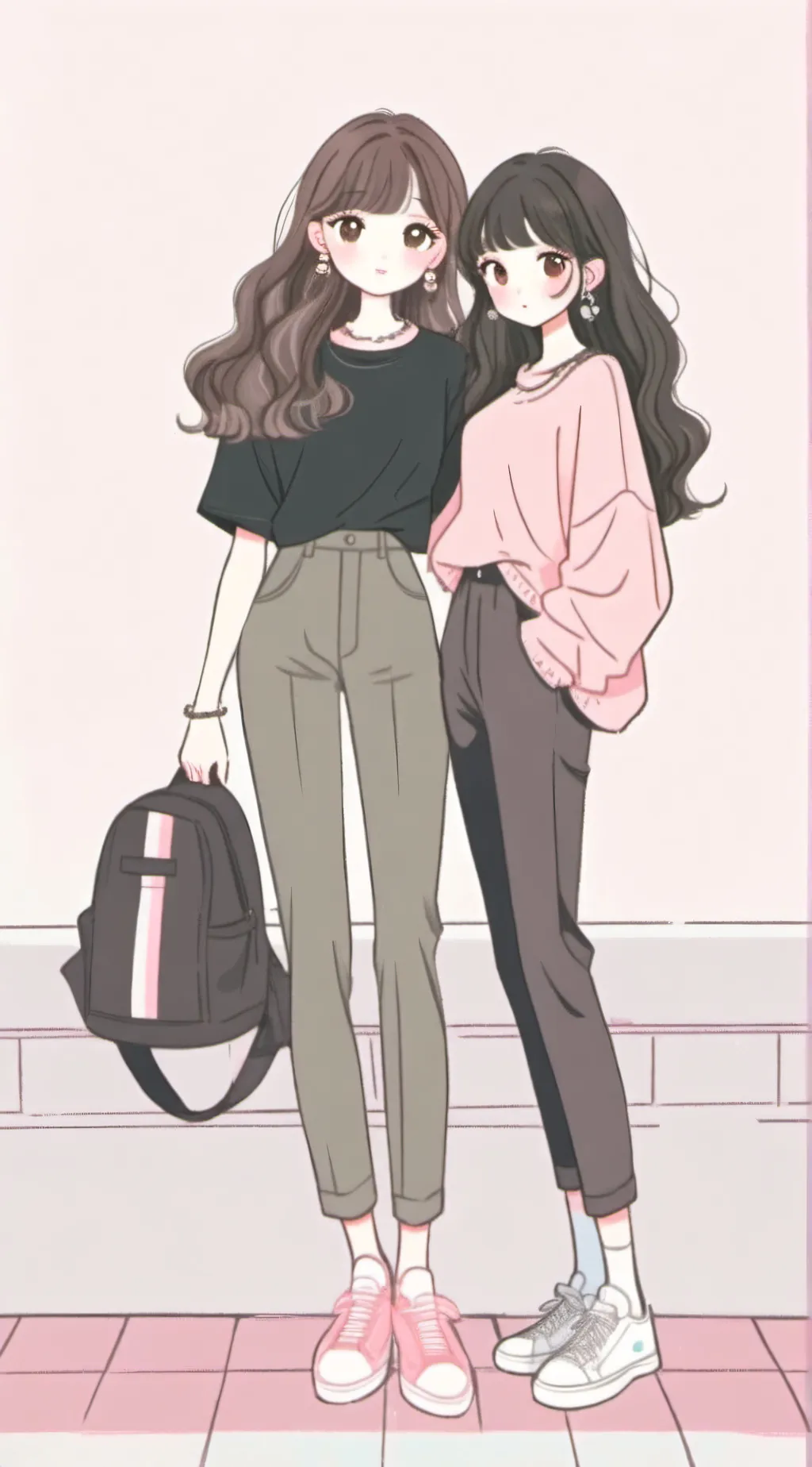 ai character: simona and sofia  background
