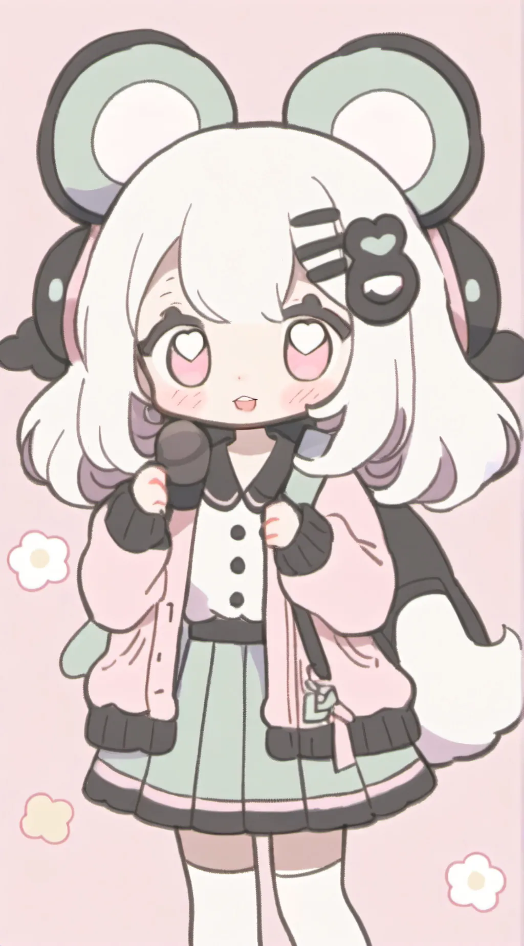 ai character: Snowy background