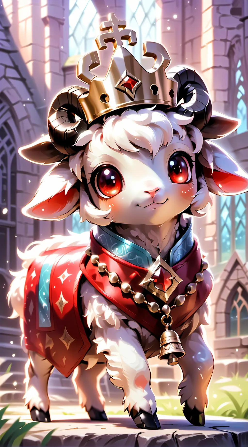 ai character: CULT OF THE LAMB background