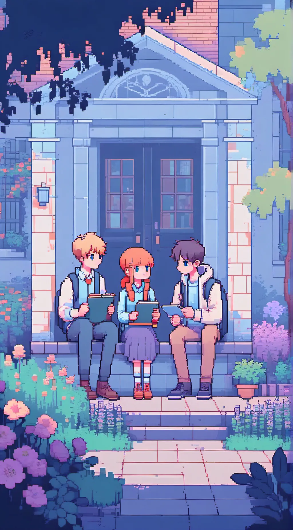 ai character: 🏫🏬- Species School background