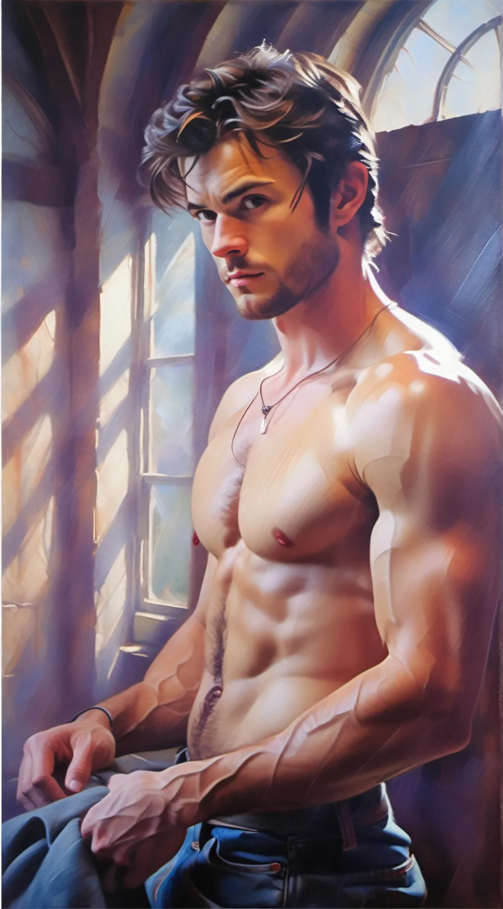 ai character: James Logan  background