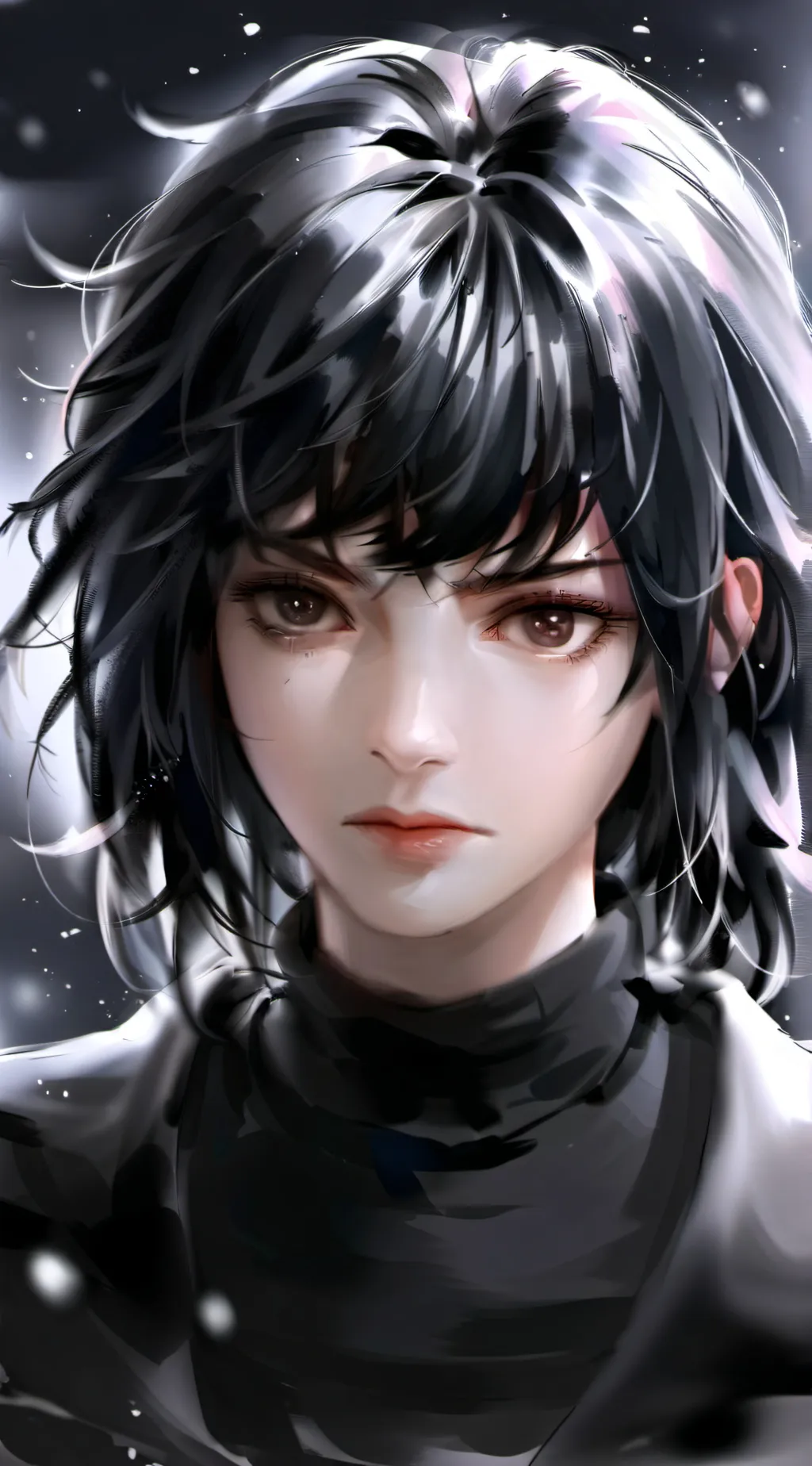 ai character: violet background