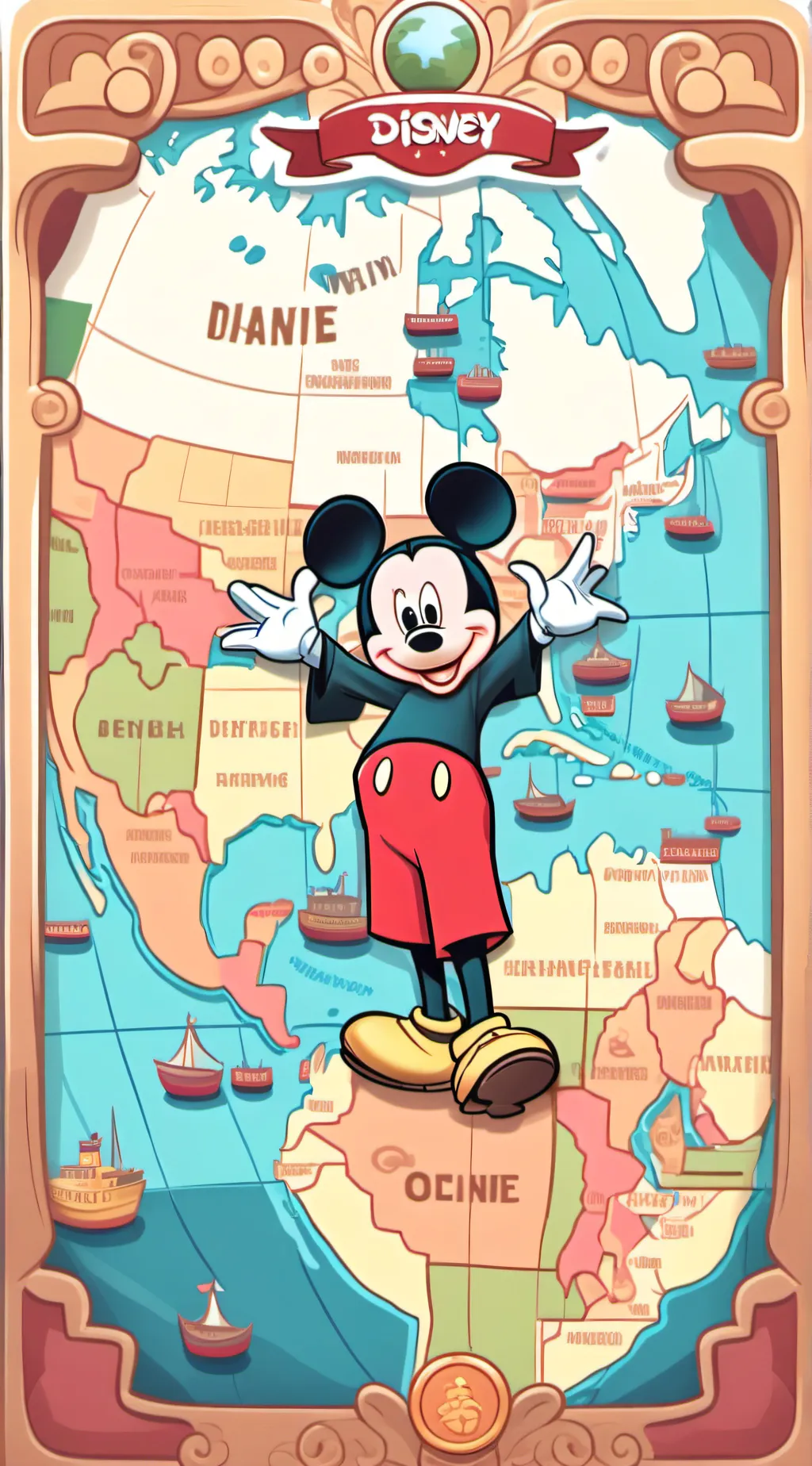 ai character: Disneyland background