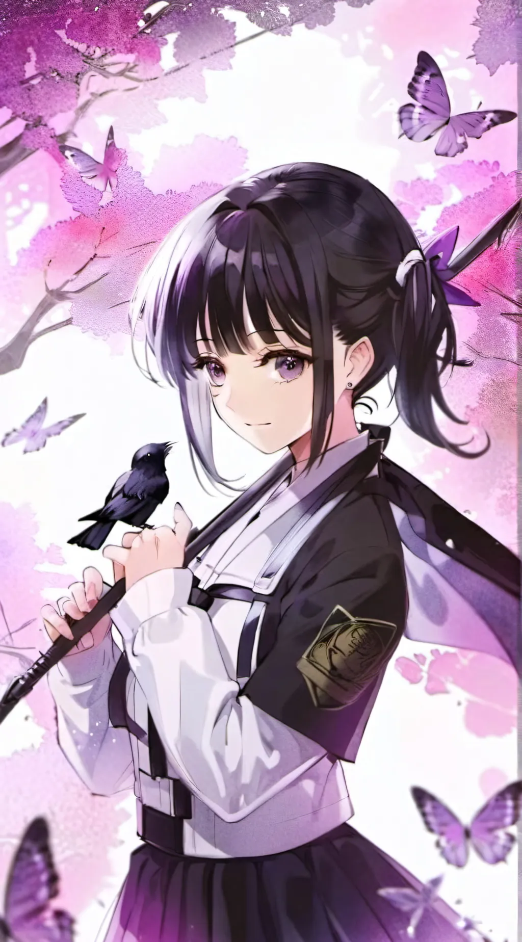 ai character: kanao tsuyuri  background