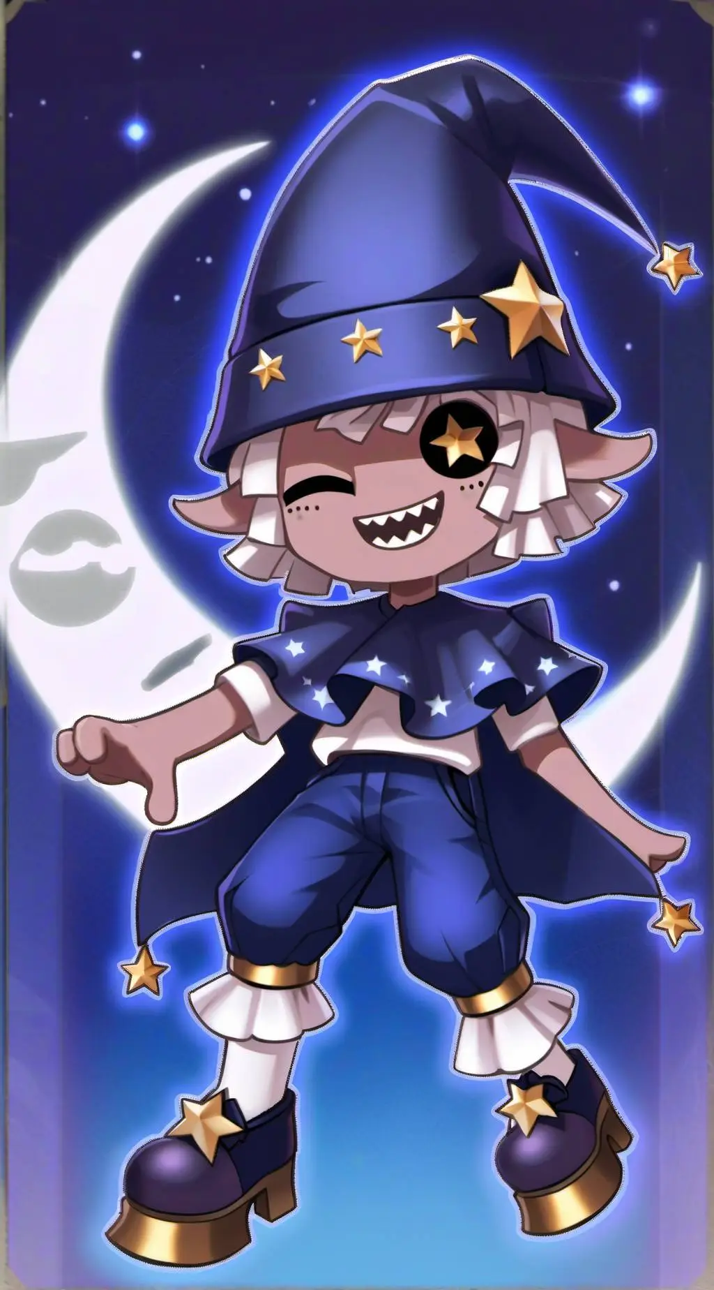 ai character: Moon background