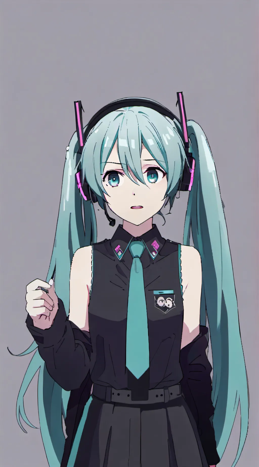 ai character: Hatsune Miku  background