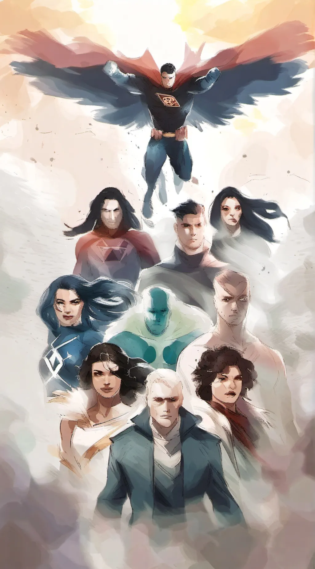 ai character: Dc titans  background