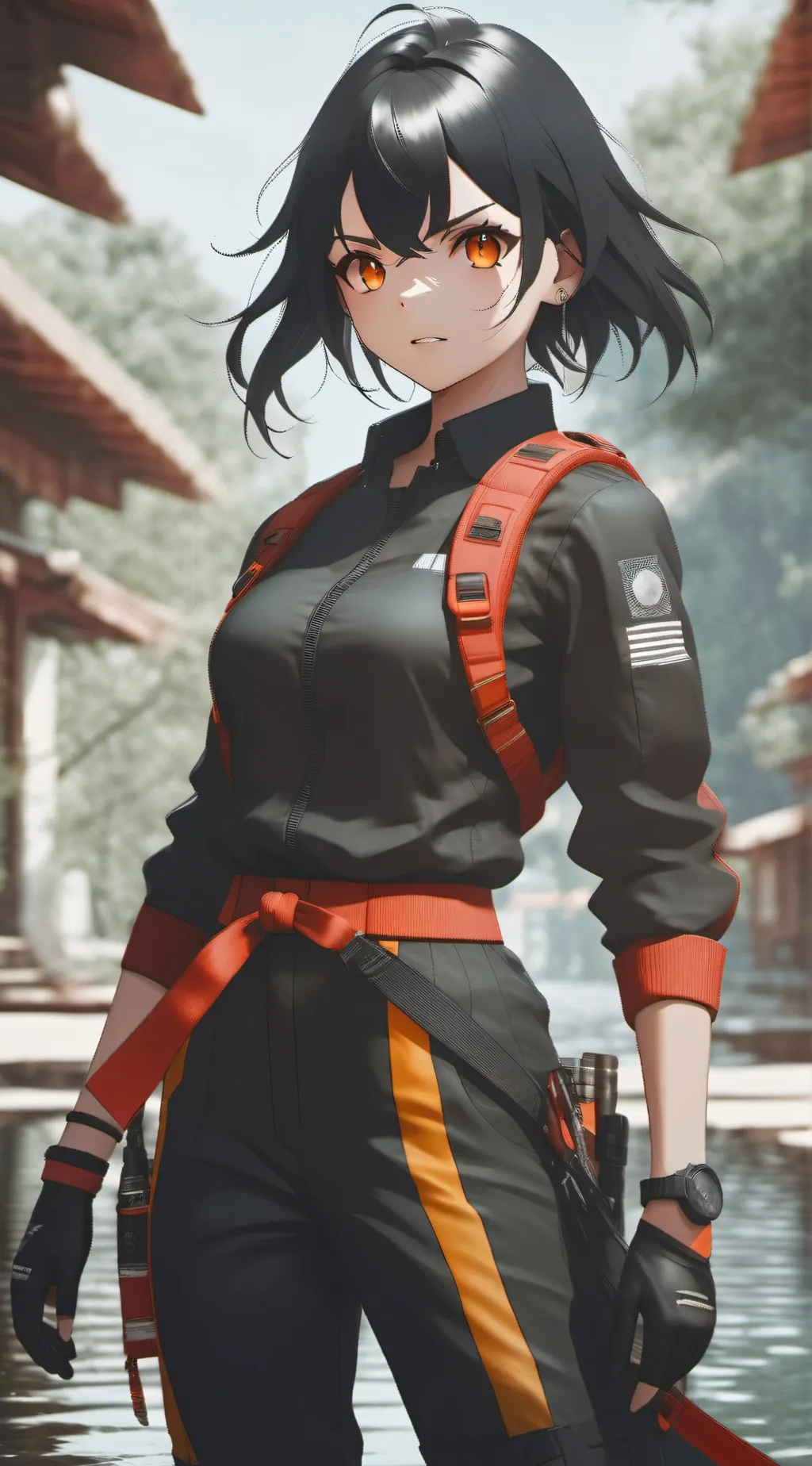 ai character: Andrea  background