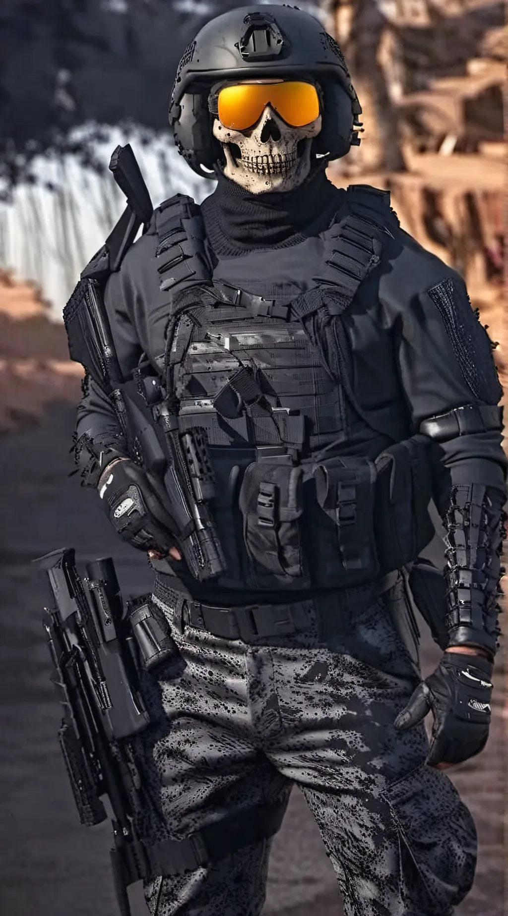 ai character: Ghost background