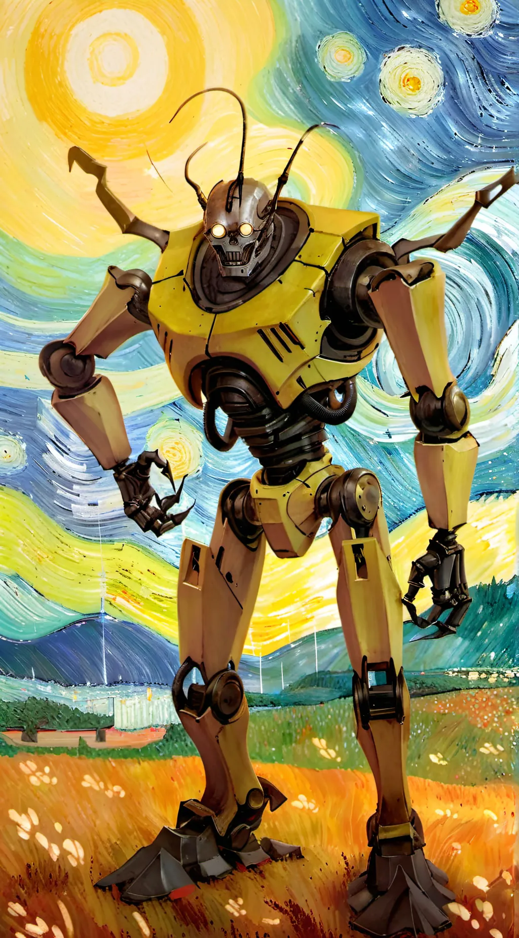 ai character: Yellow jacket 001 background