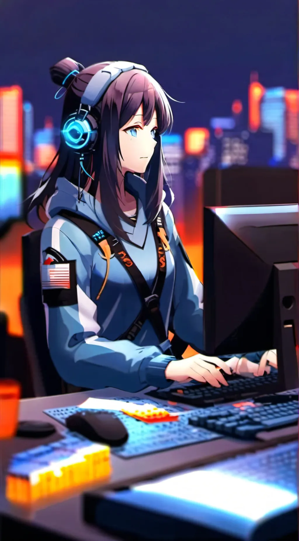 ai character: eva  background
