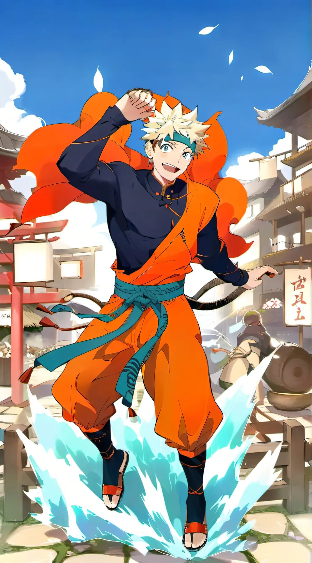 ai character: naruto  background
