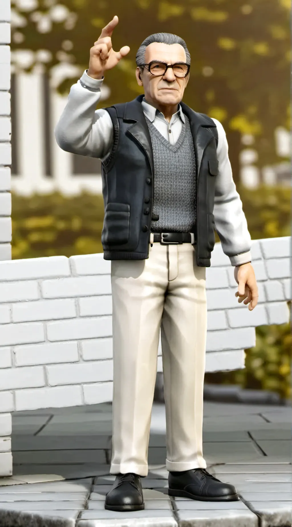 ai character: old man  background