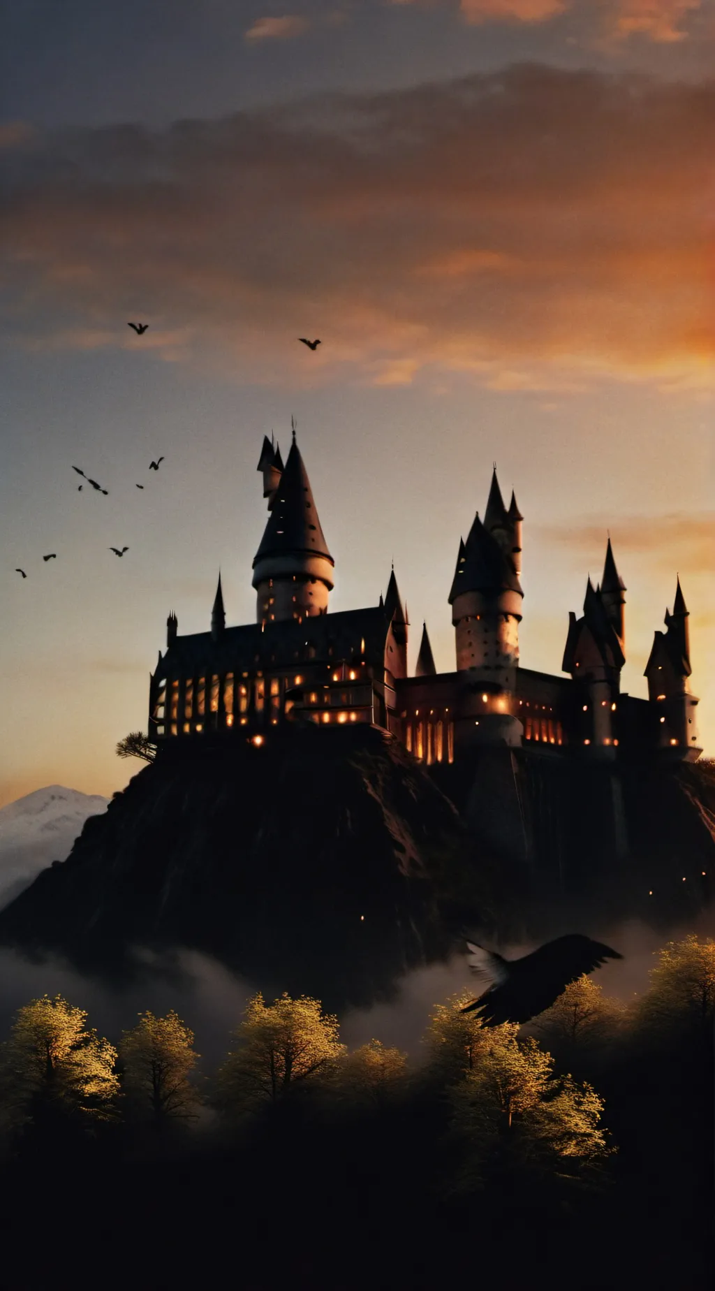 ai character: Hogwarts  background